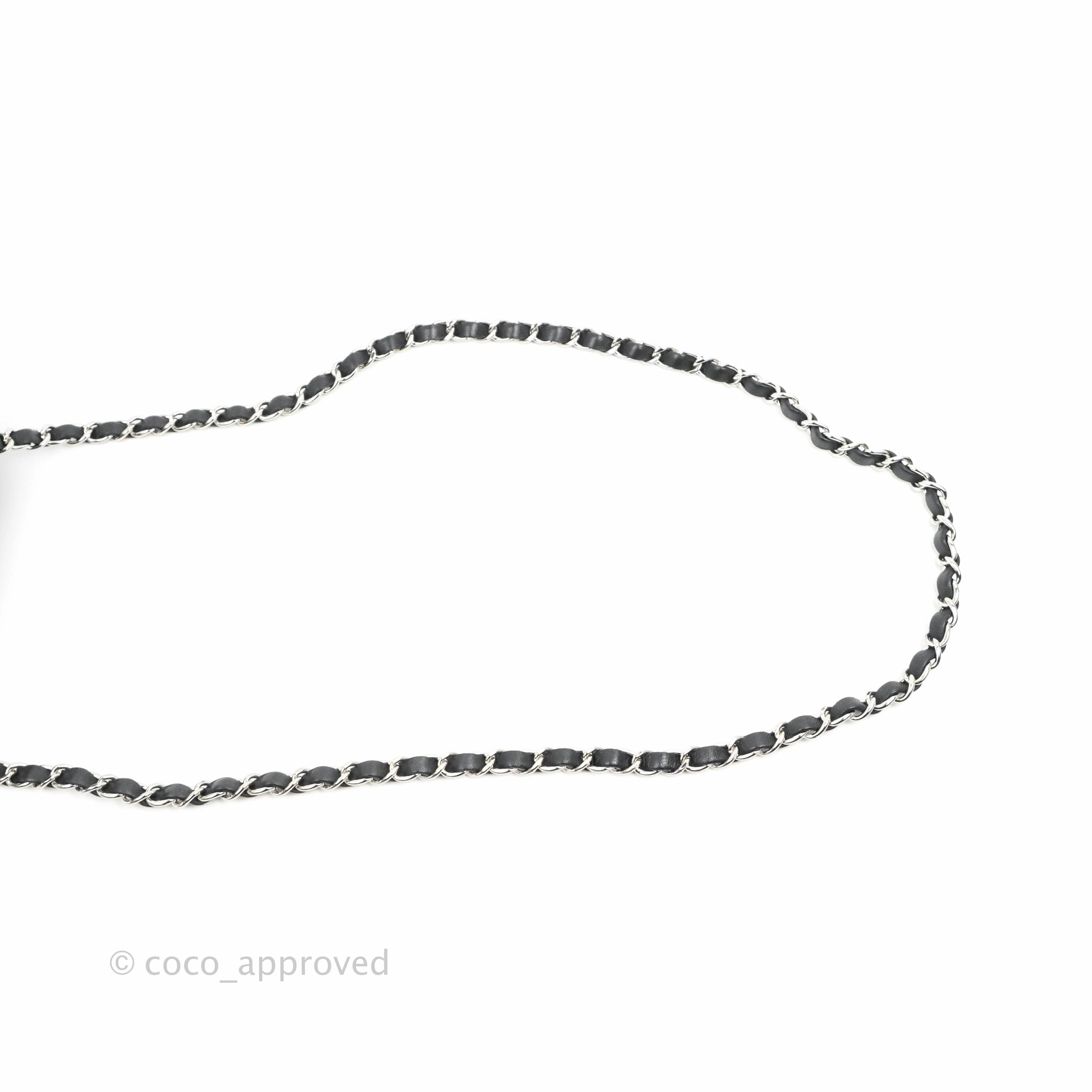 Chanel Mini Square Black Lambskin Silver Hardware