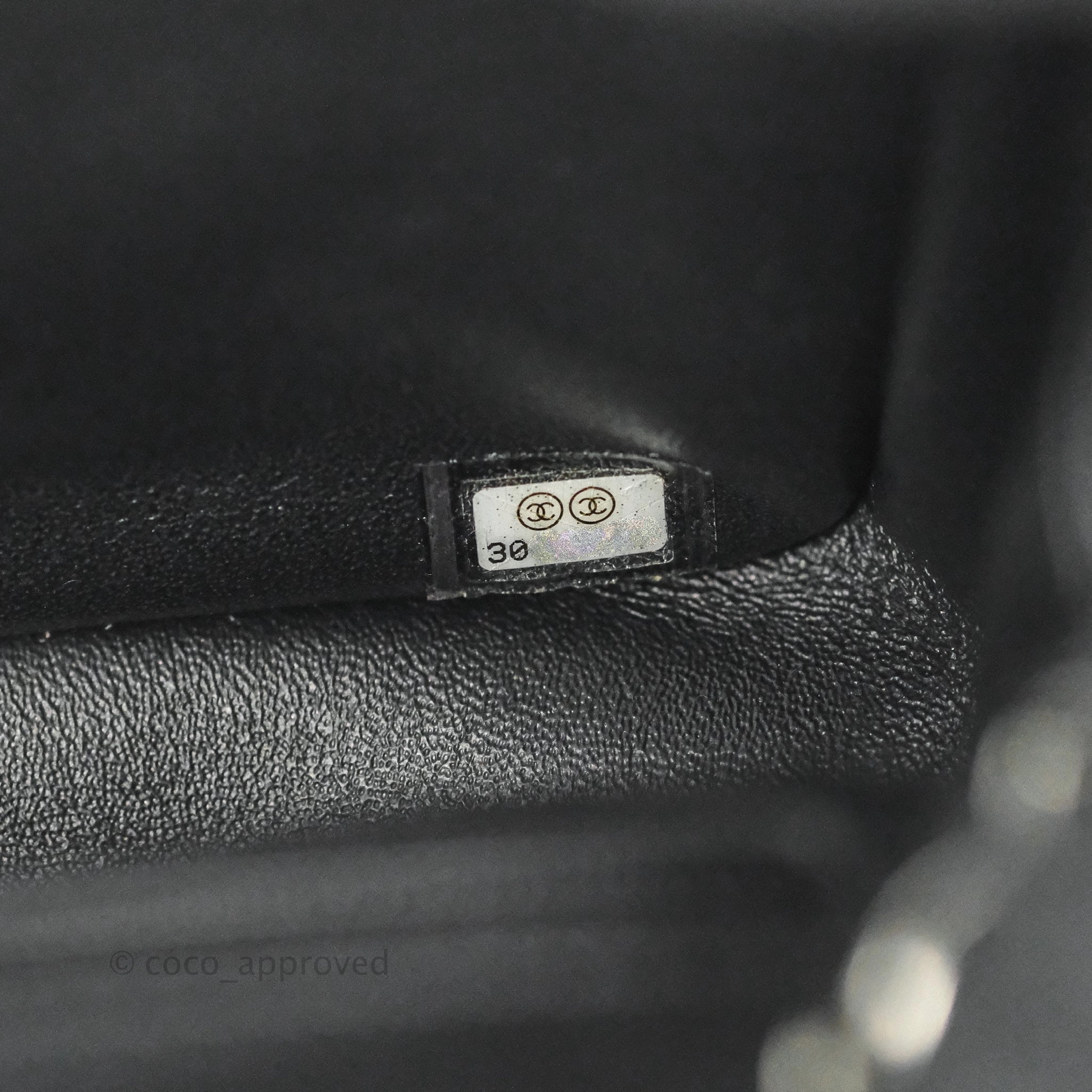 Chanel Mini Square Black Lambskin Silver Hardware