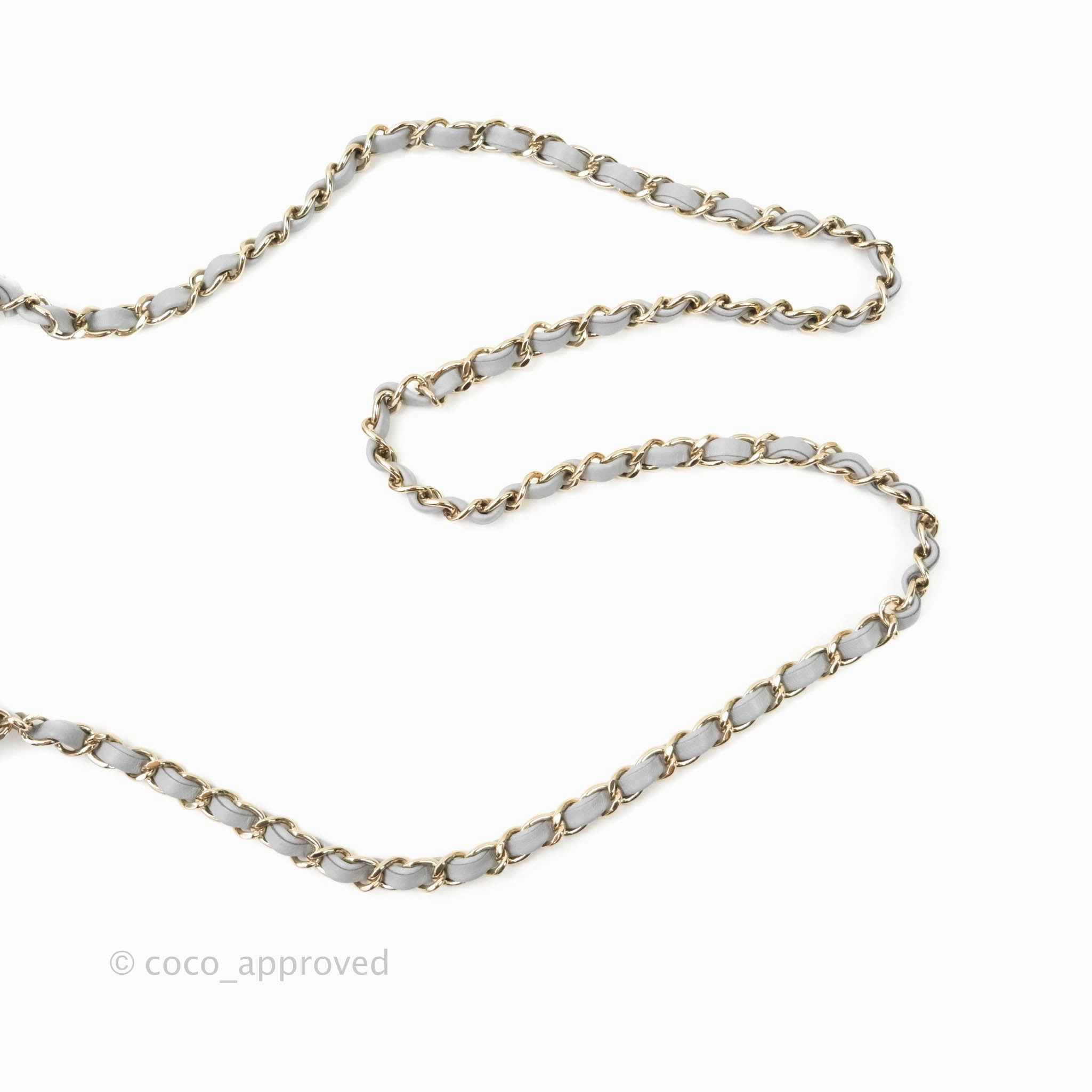 Chanel Mini Square Chevron Grey Lambskin Gold Hardware 20S