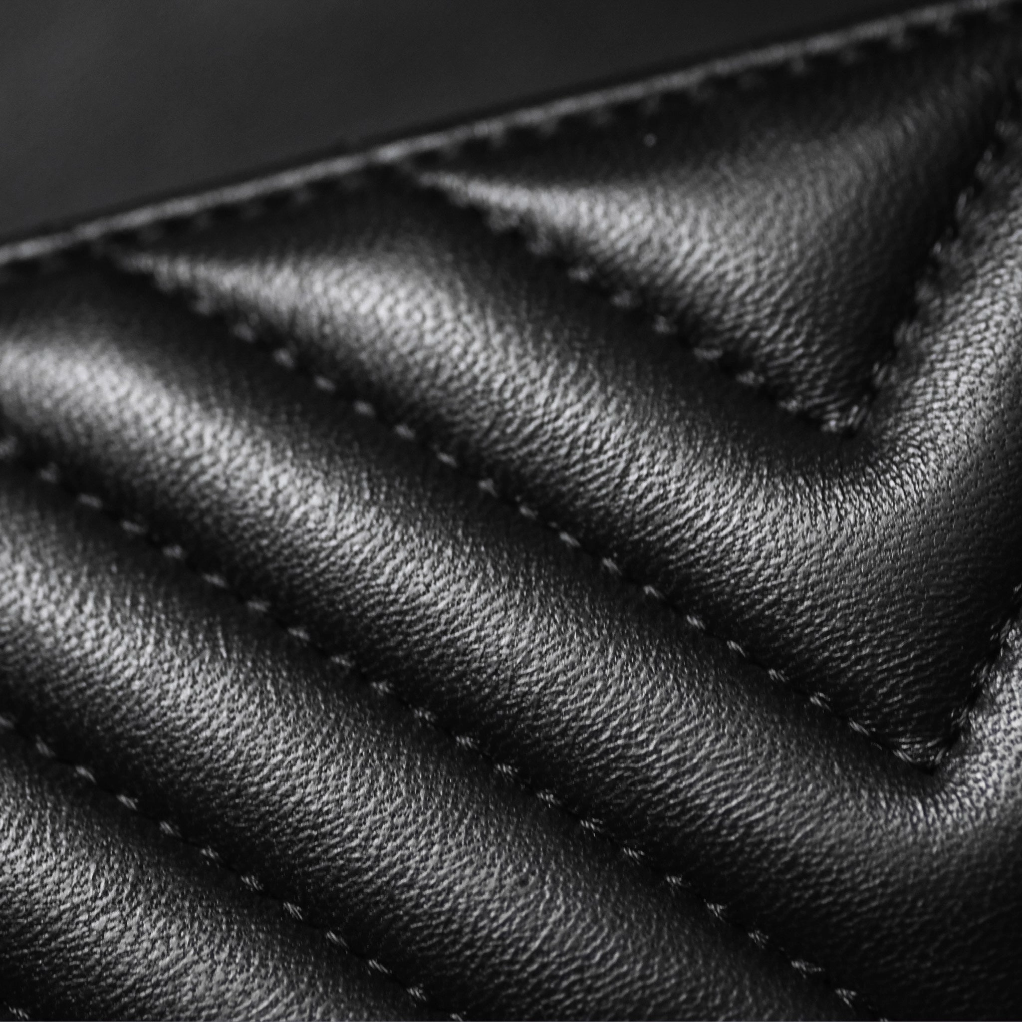 Chanel Mini Square Flap Chevron Black Lambskin Aged Gold Hardware