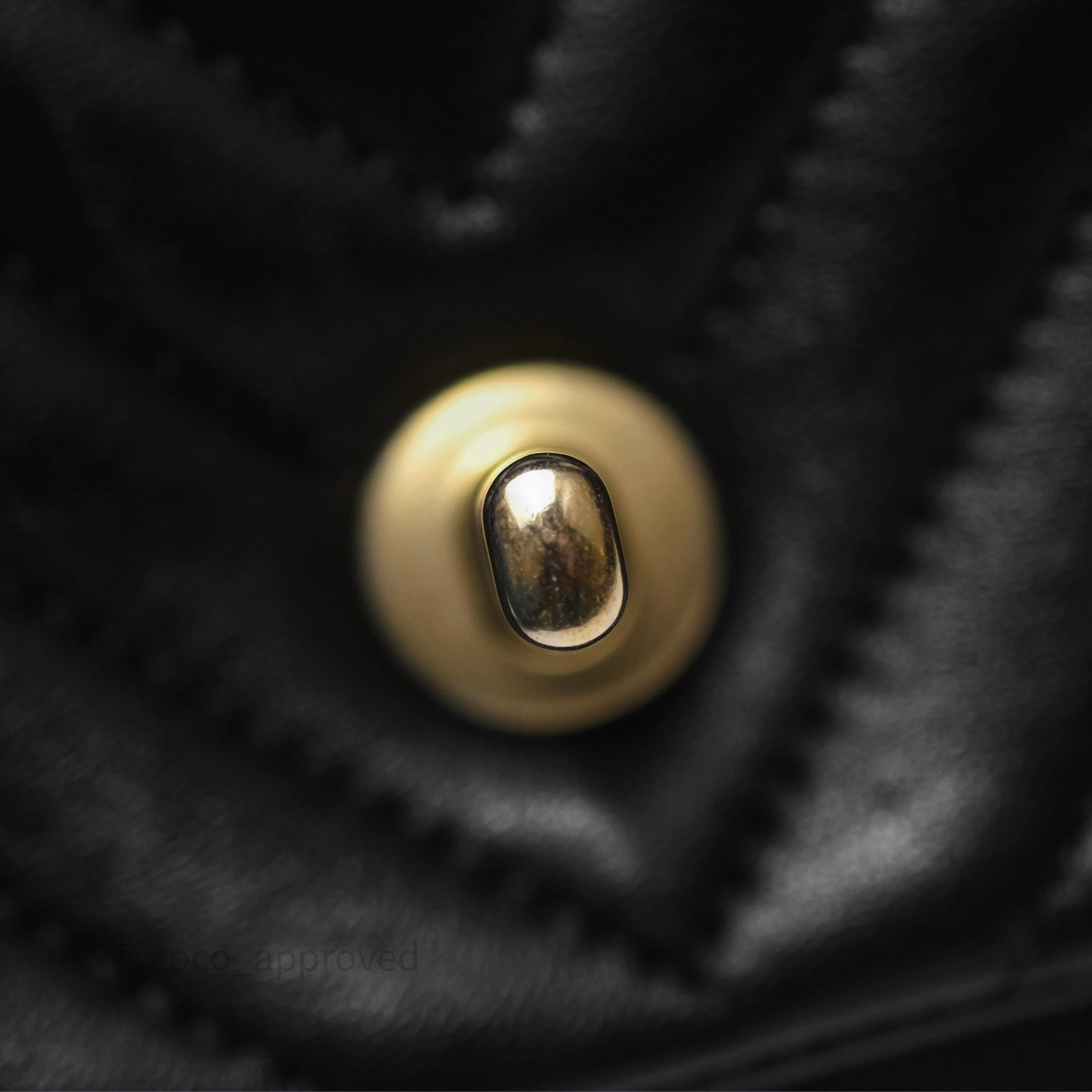 Chanel Mini Square Flap Chevron Black Lambskin Aged Gold Hardware
