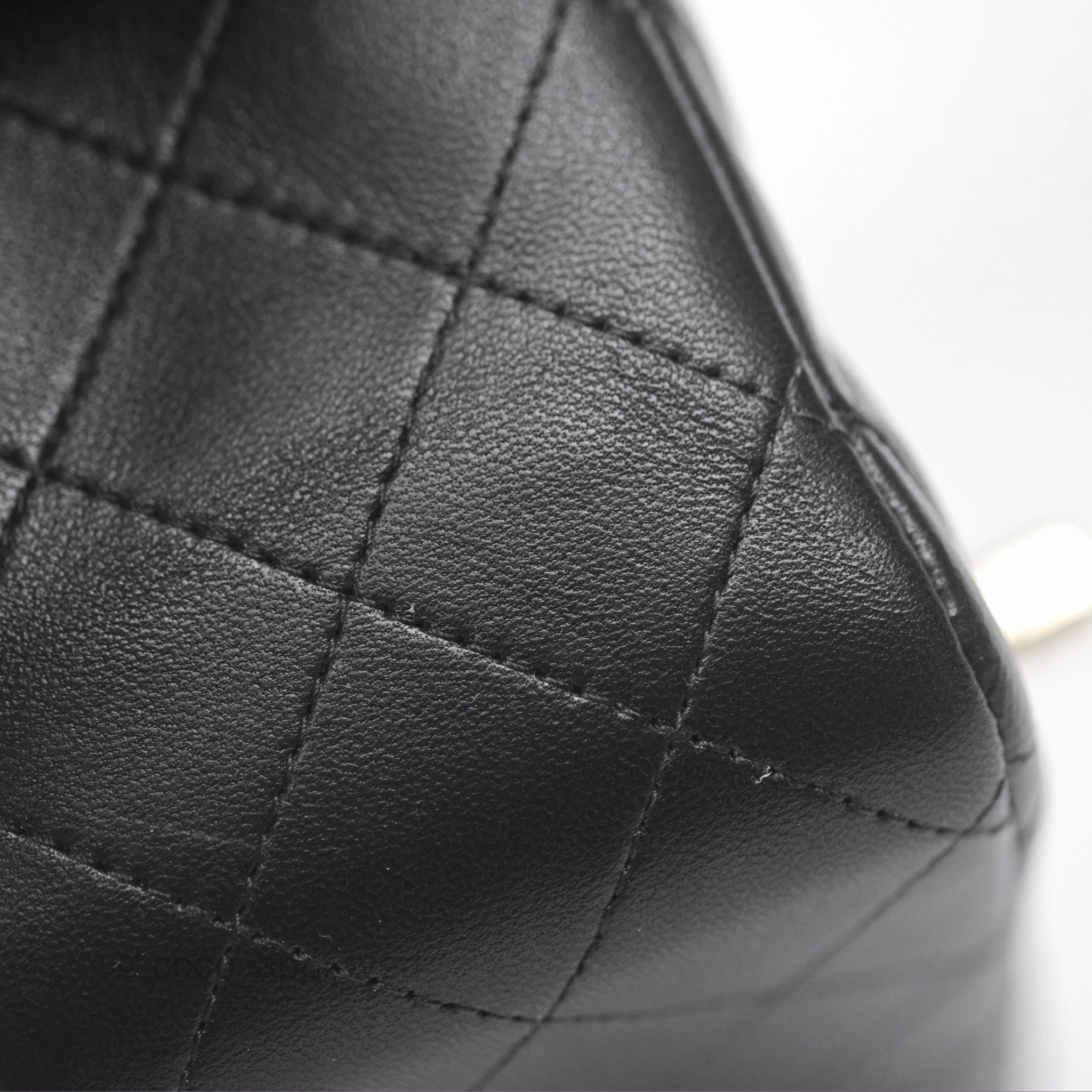 Chanel Mini Square Flap Quilted Black Lambskin Gold Hardware
