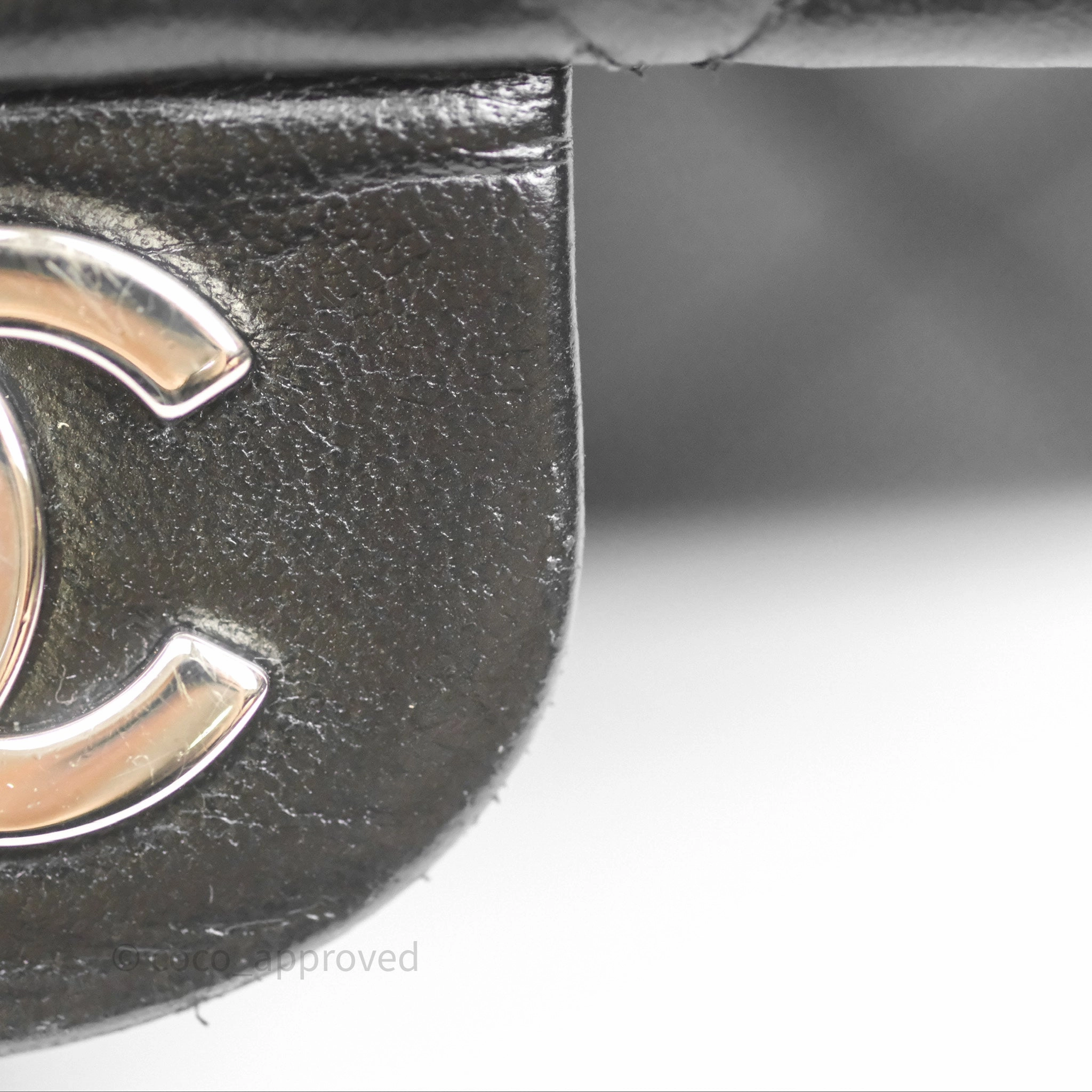 Chanel Mini Square Flap Quilted Black Lambskin Silver Hardware