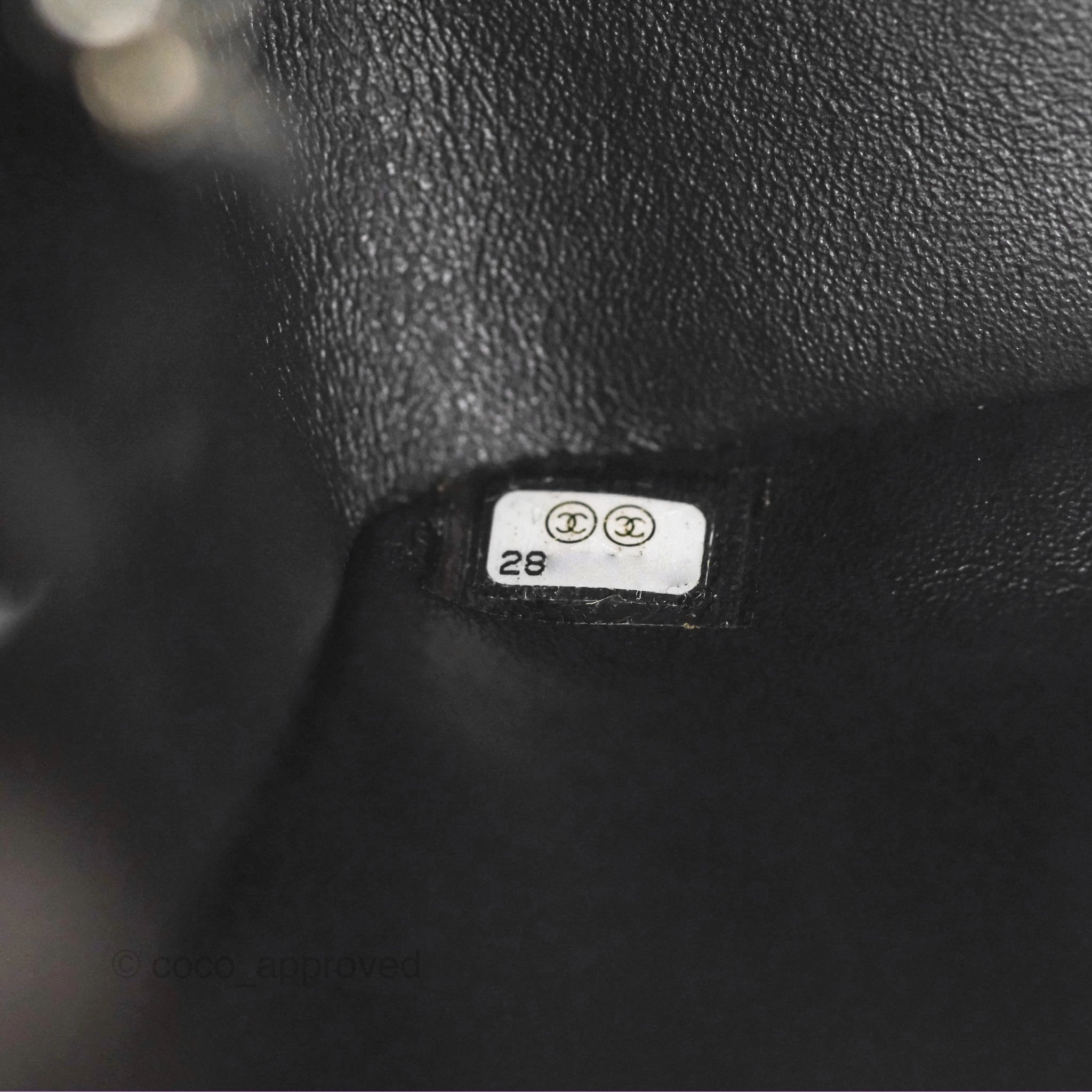 Chanel Mini Square Flap Quilted Black Lambskin Silver Hardware
