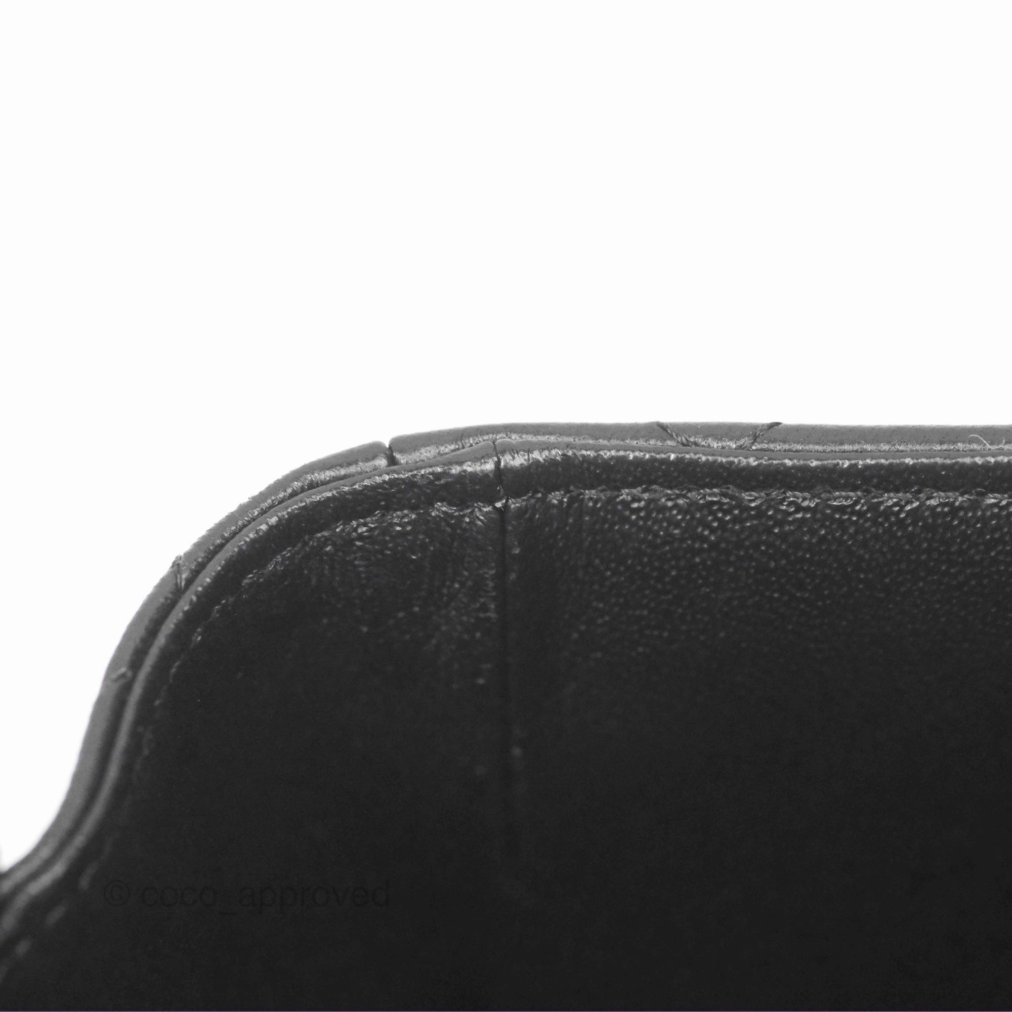 Chanel Mini Square Flap Quilted Black Lambskin Silver Hardware