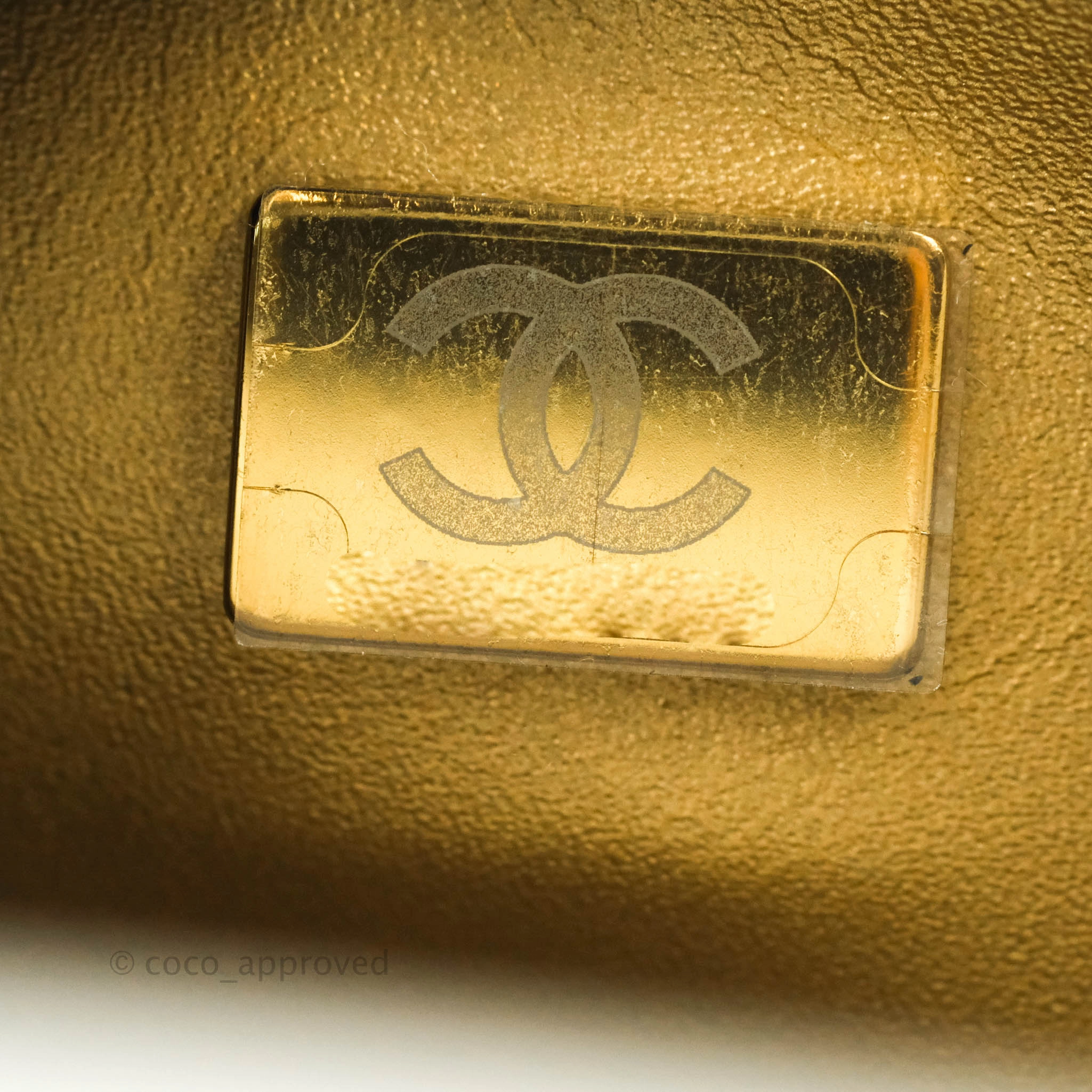 Chanel Mini Square Pearl Crush Quilted White Lambskin Gold Hardware