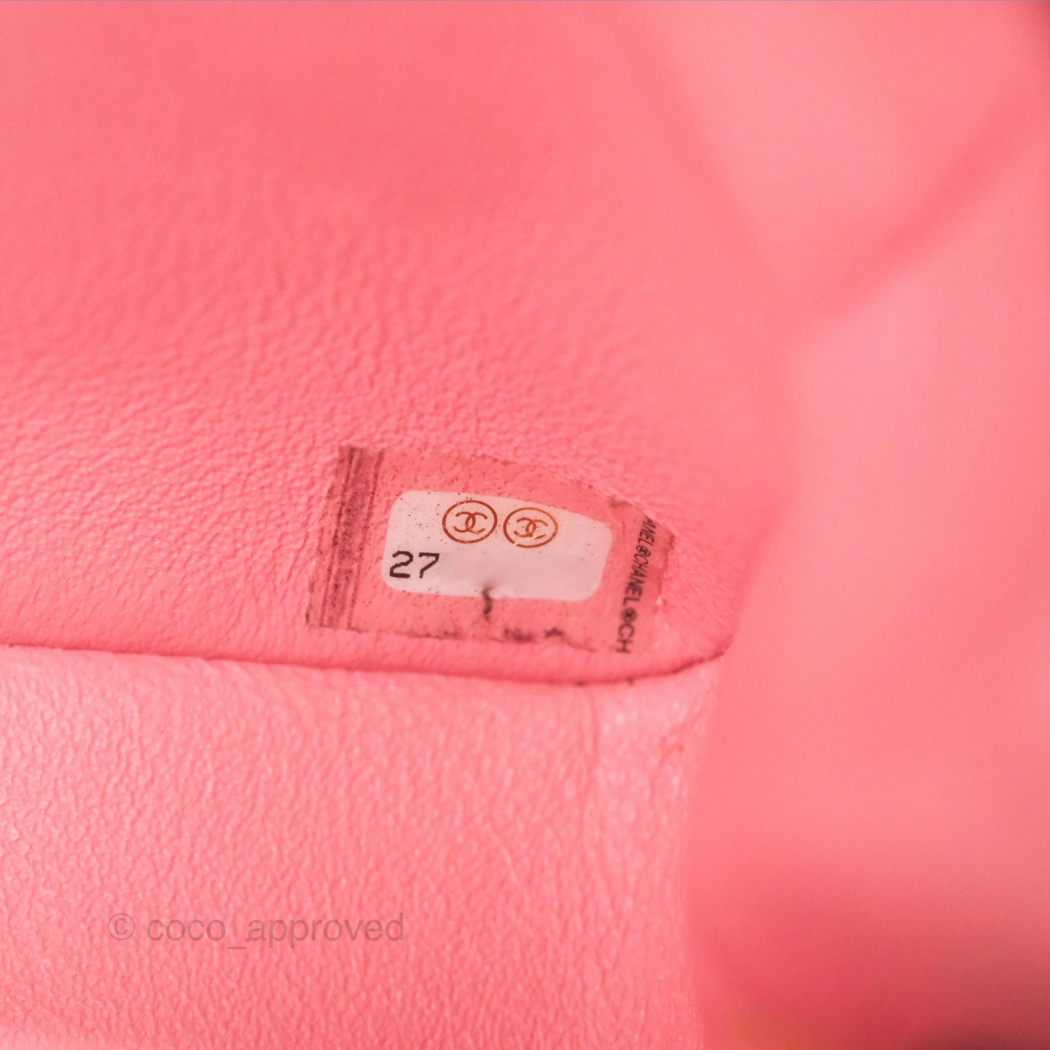 Chanel Mini Square Pink Lambskin Aged Gold Hardware