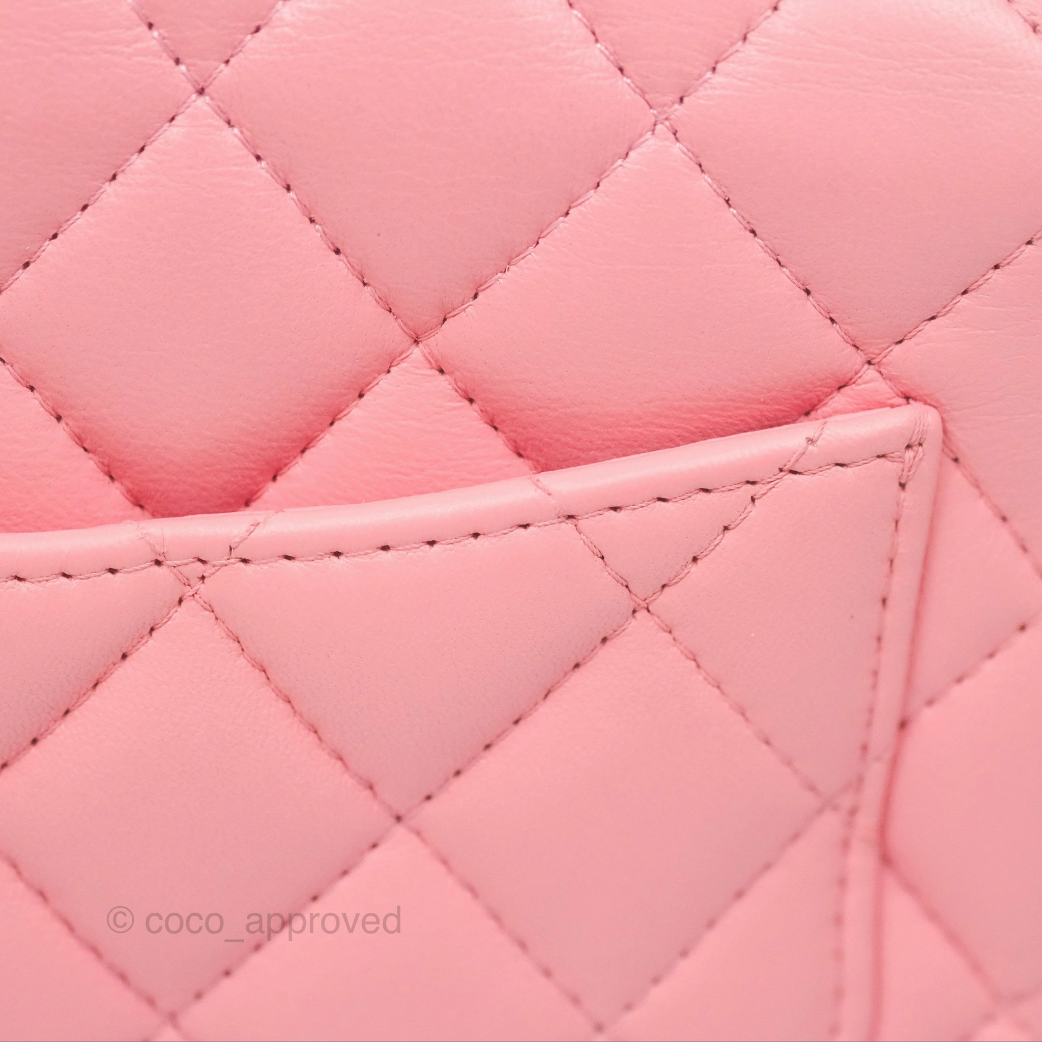 Chanel Mini Square Pink Lambskin Aged Gold Hardware