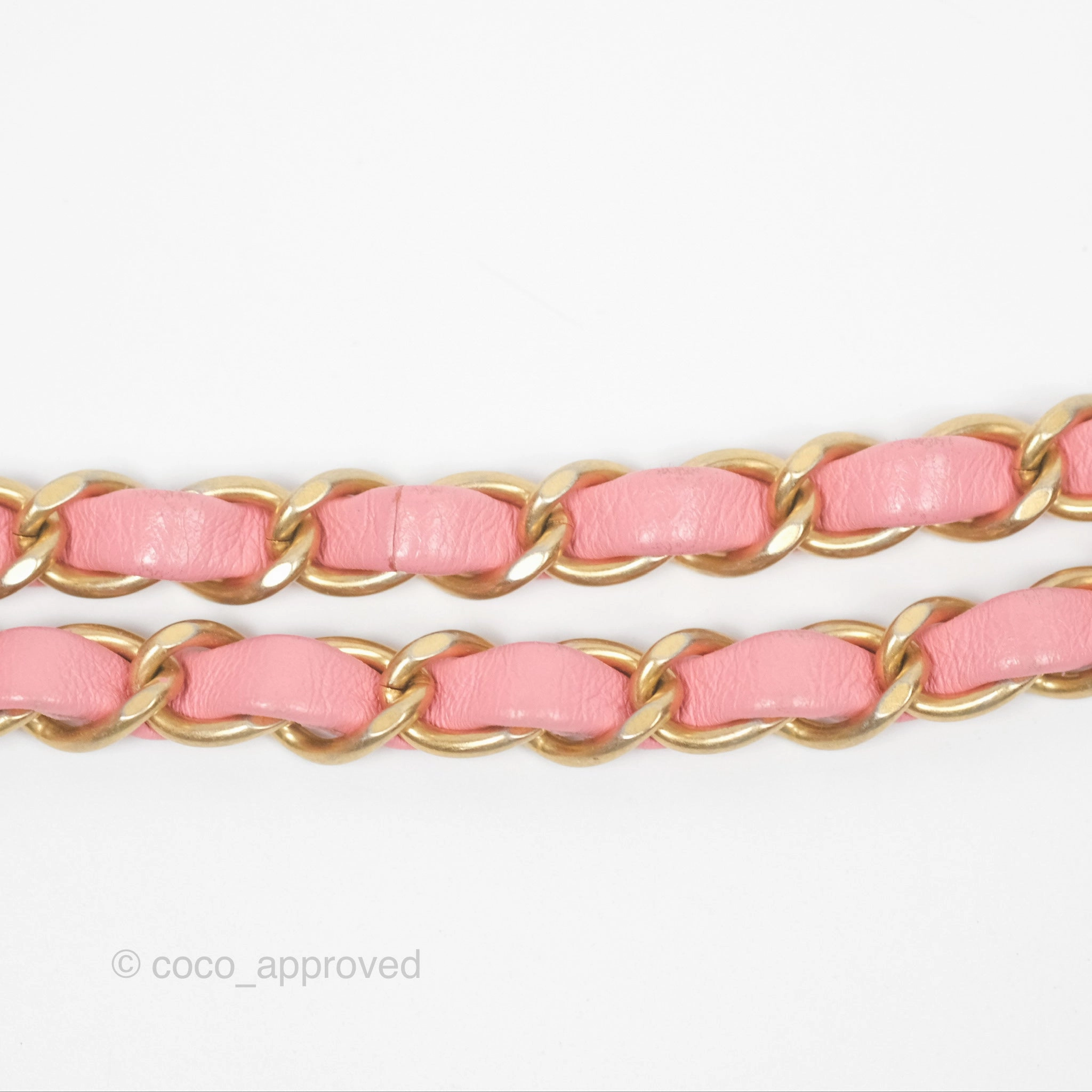 Chanel Mini Square Pink Lambskin Aged Gold Hardware