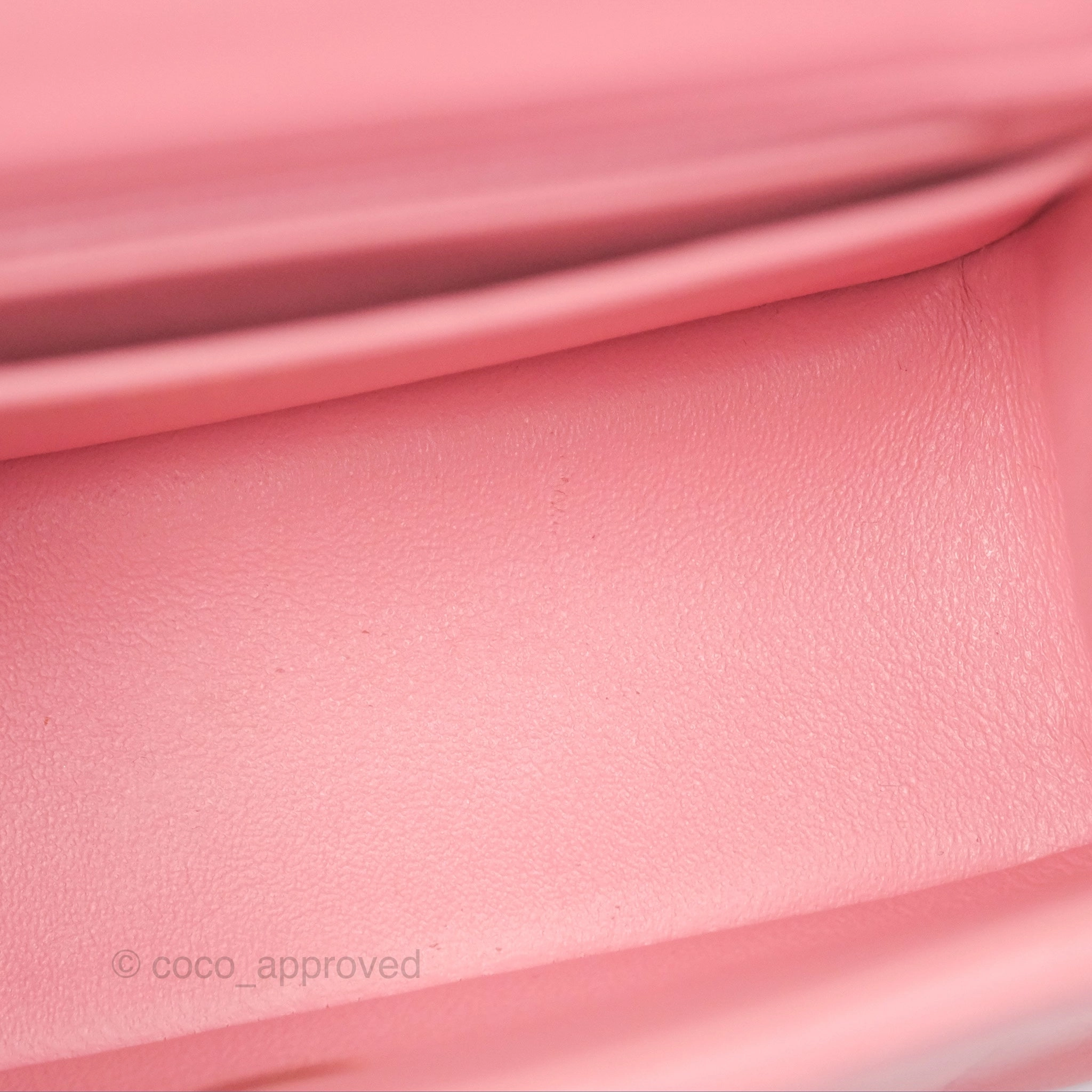 Chanel Mini Square Pink Lambskin Aged Gold Hardware
