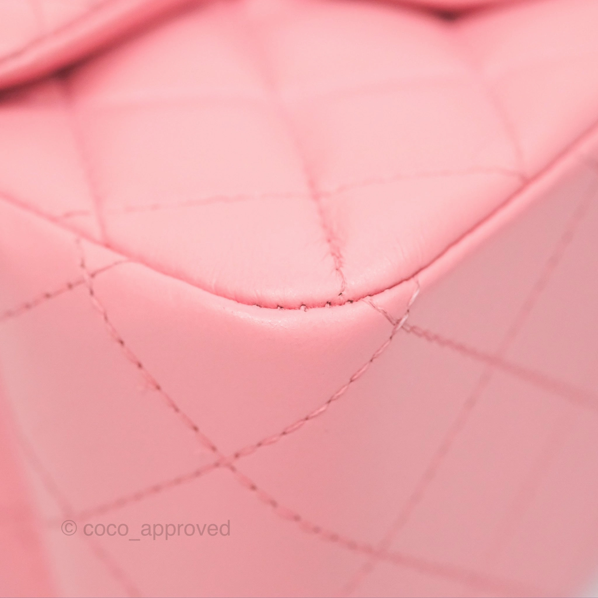 Chanel Mini Square Pink Lambskin Aged Gold Hardware