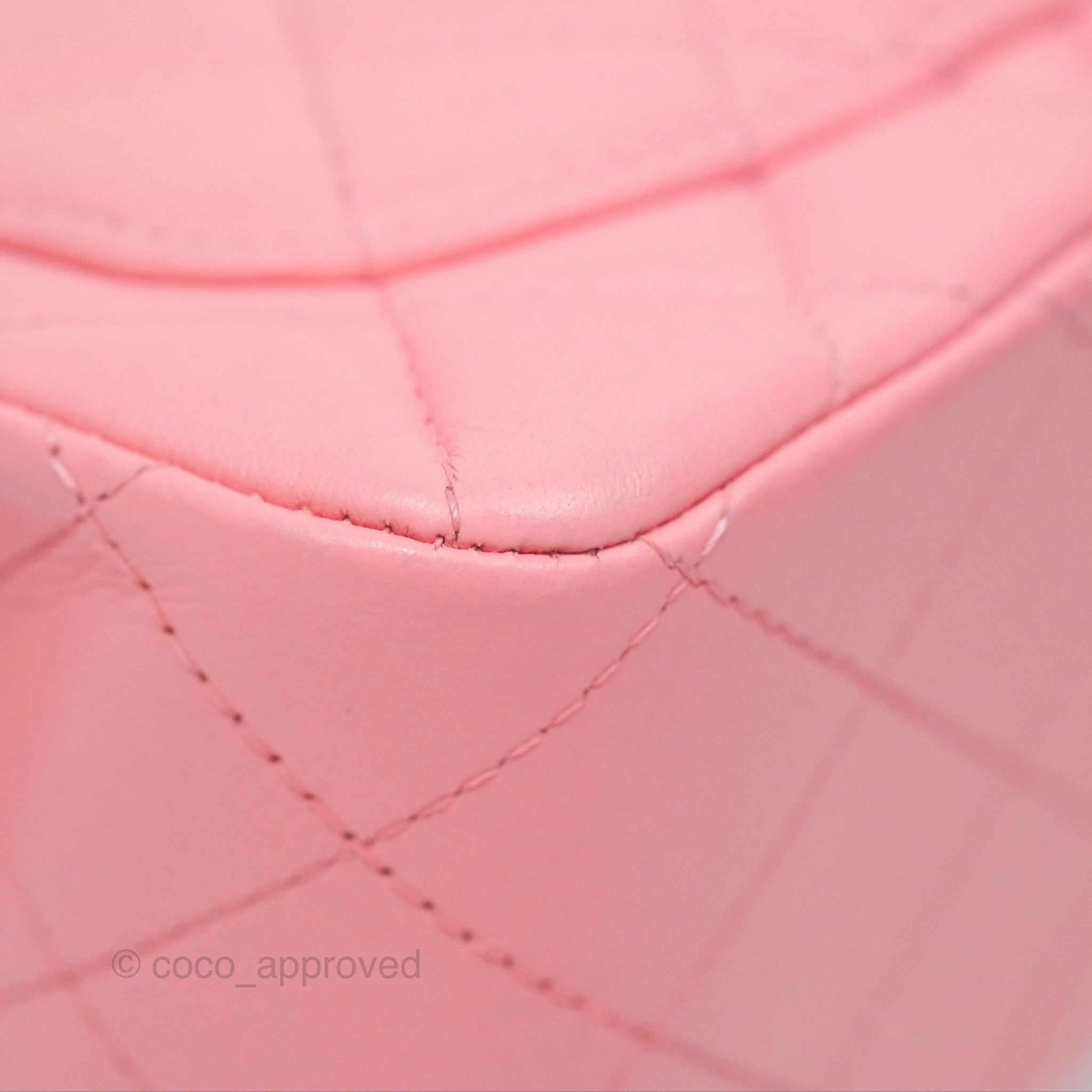 Chanel Mini Square Pink Lambskin Aged Gold Hardware