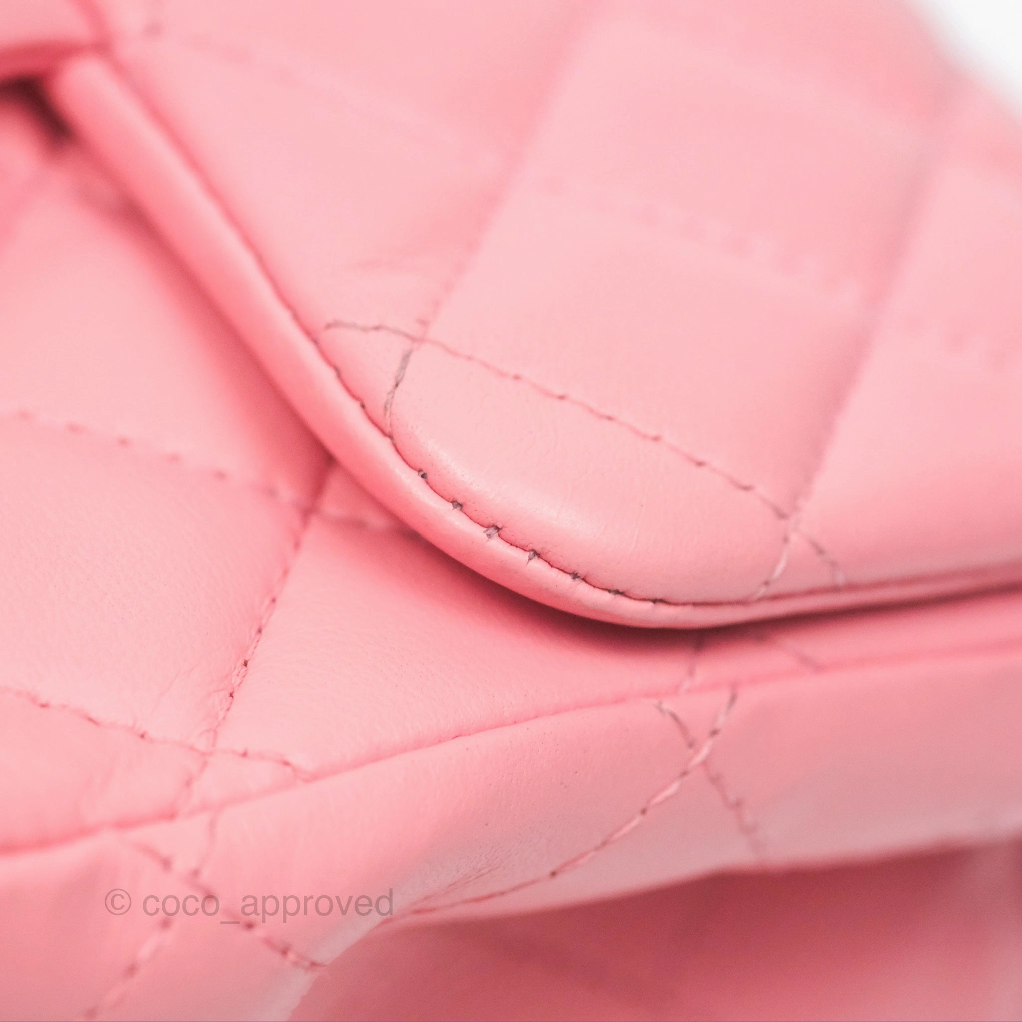Chanel Mini Square Pink Lambskin Aged Gold Hardware