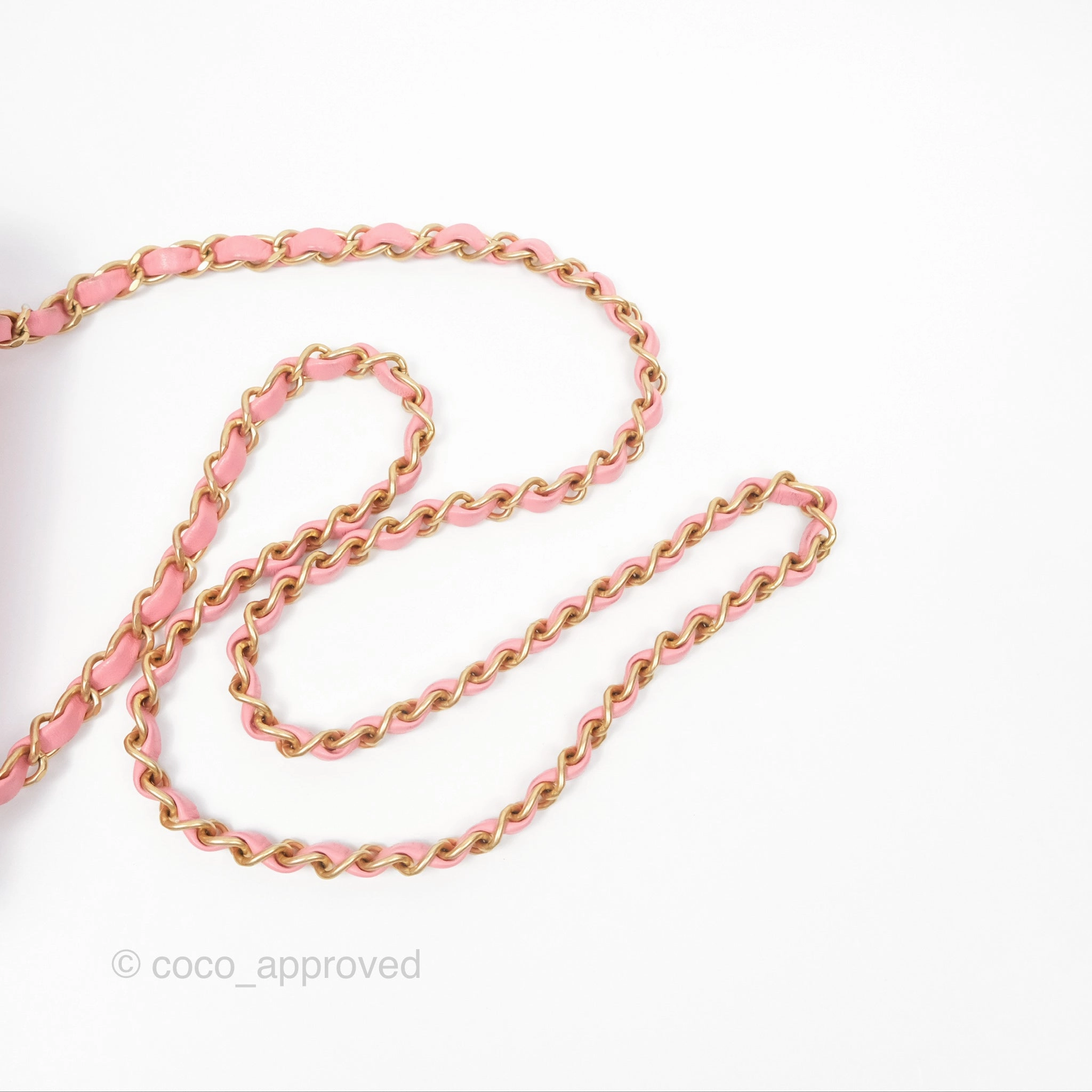 Chanel Mini Square Pink Lambskin Aged Gold Hardware