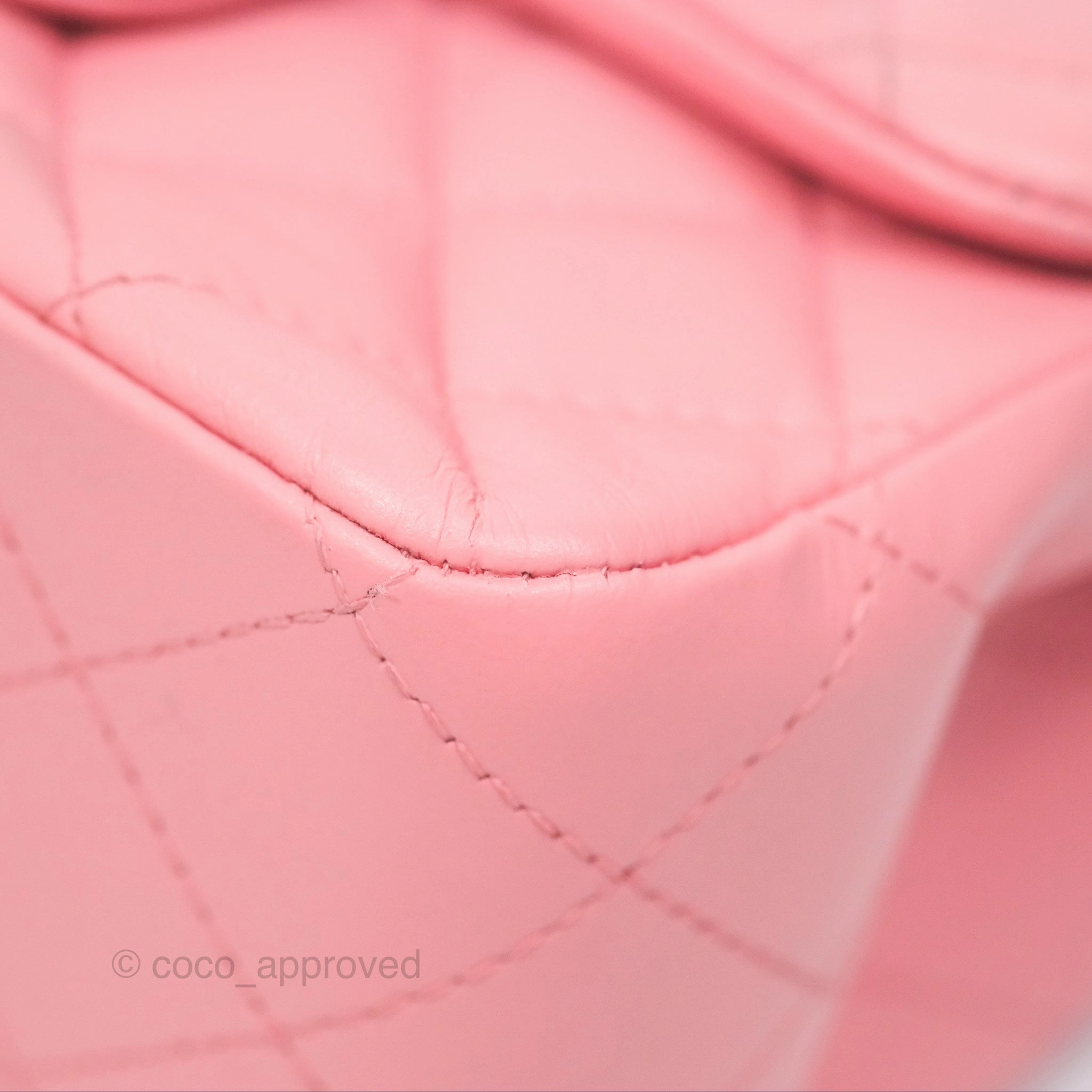 Chanel Mini Square Pink Lambskin Aged Gold Hardware