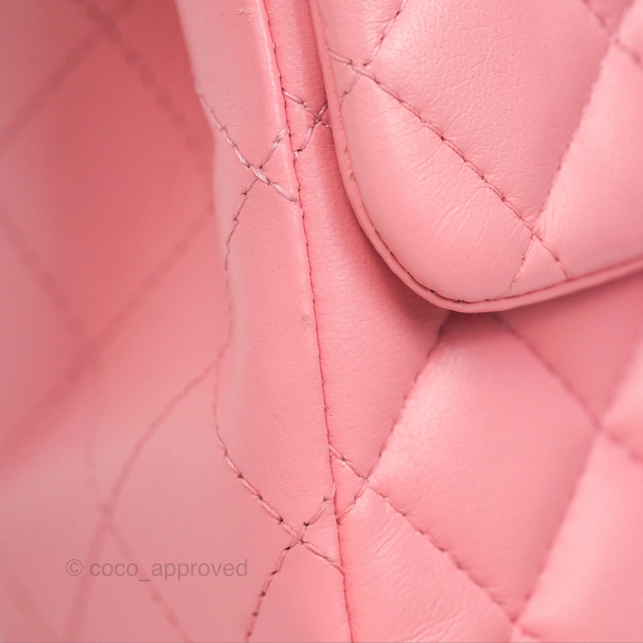Chanel Mini Square Pink Lambskin Aged Gold Hardware