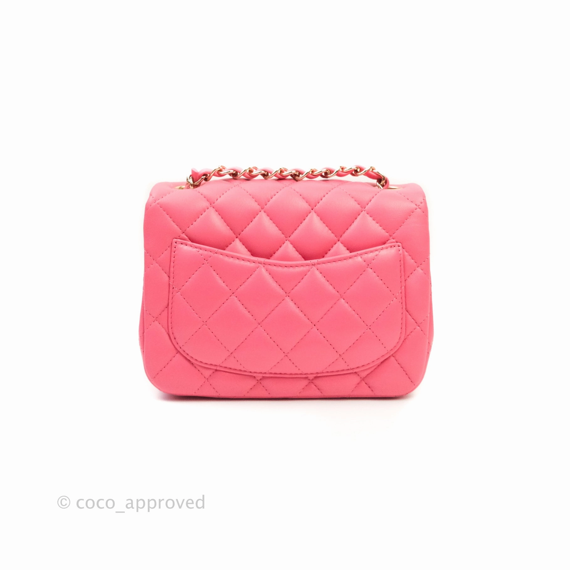 Chanel Mini Square Pink Lambskin Gold Hardware