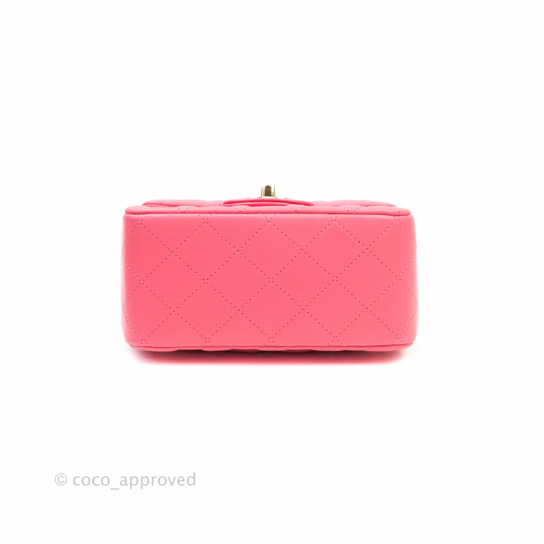 Chanel Mini Square Pink Lambskin Gold Hardware