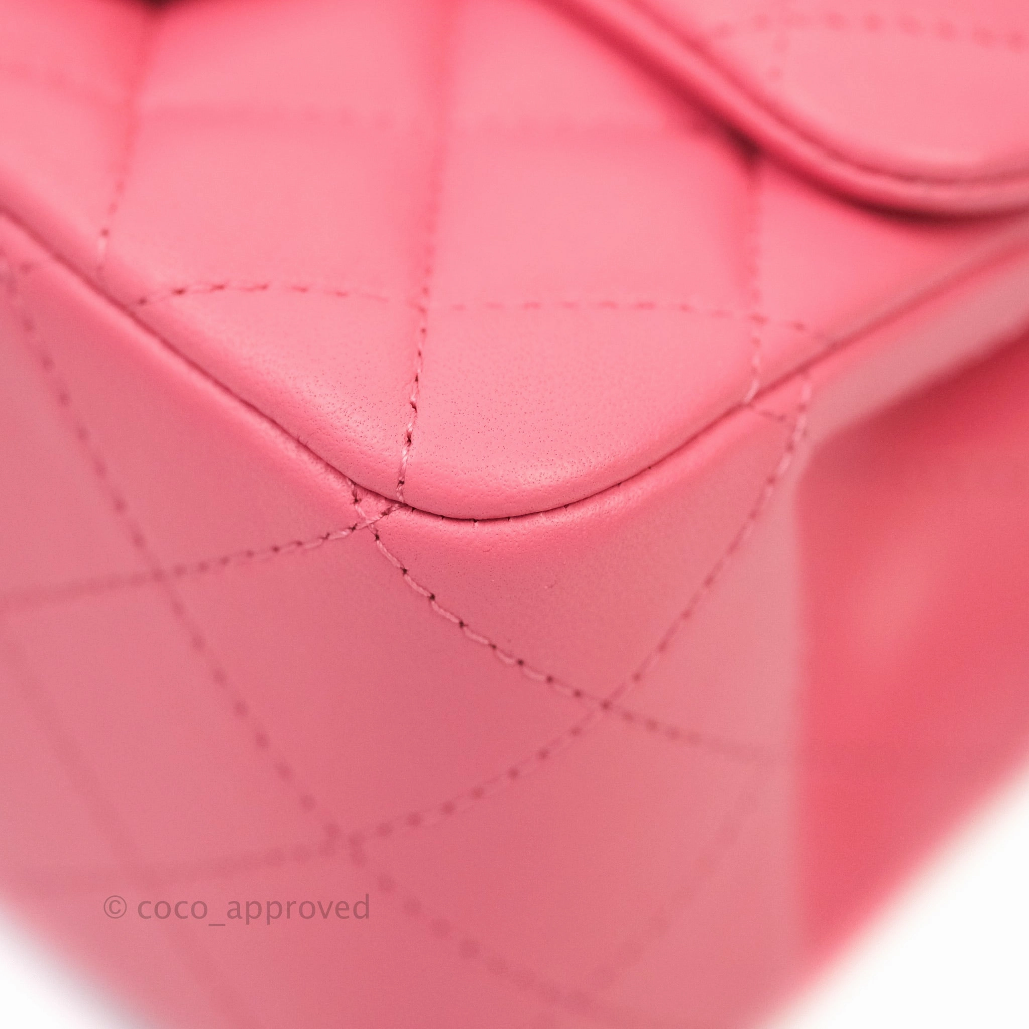 Chanel Mini Square Pink Lambskin Gold Hardware