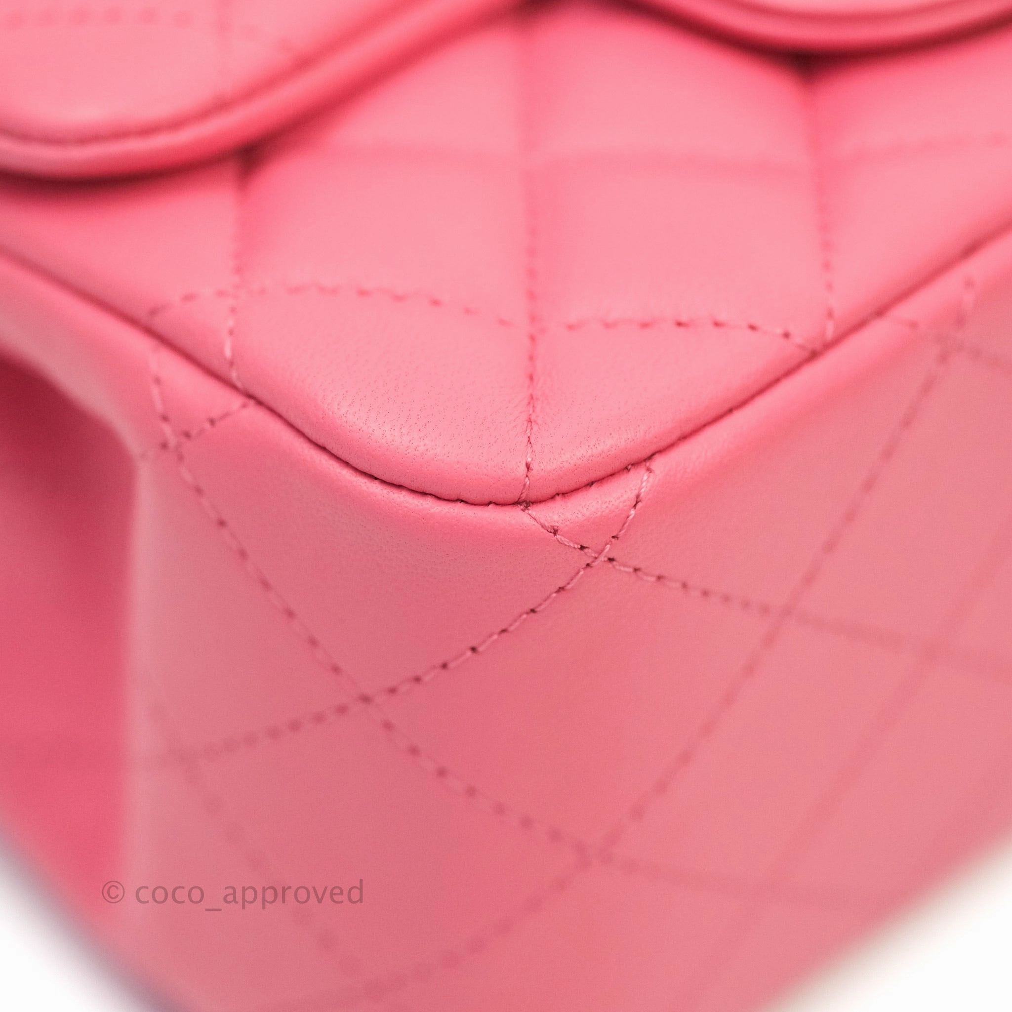 Chanel Mini Square Pink Lambskin Gold Hardware