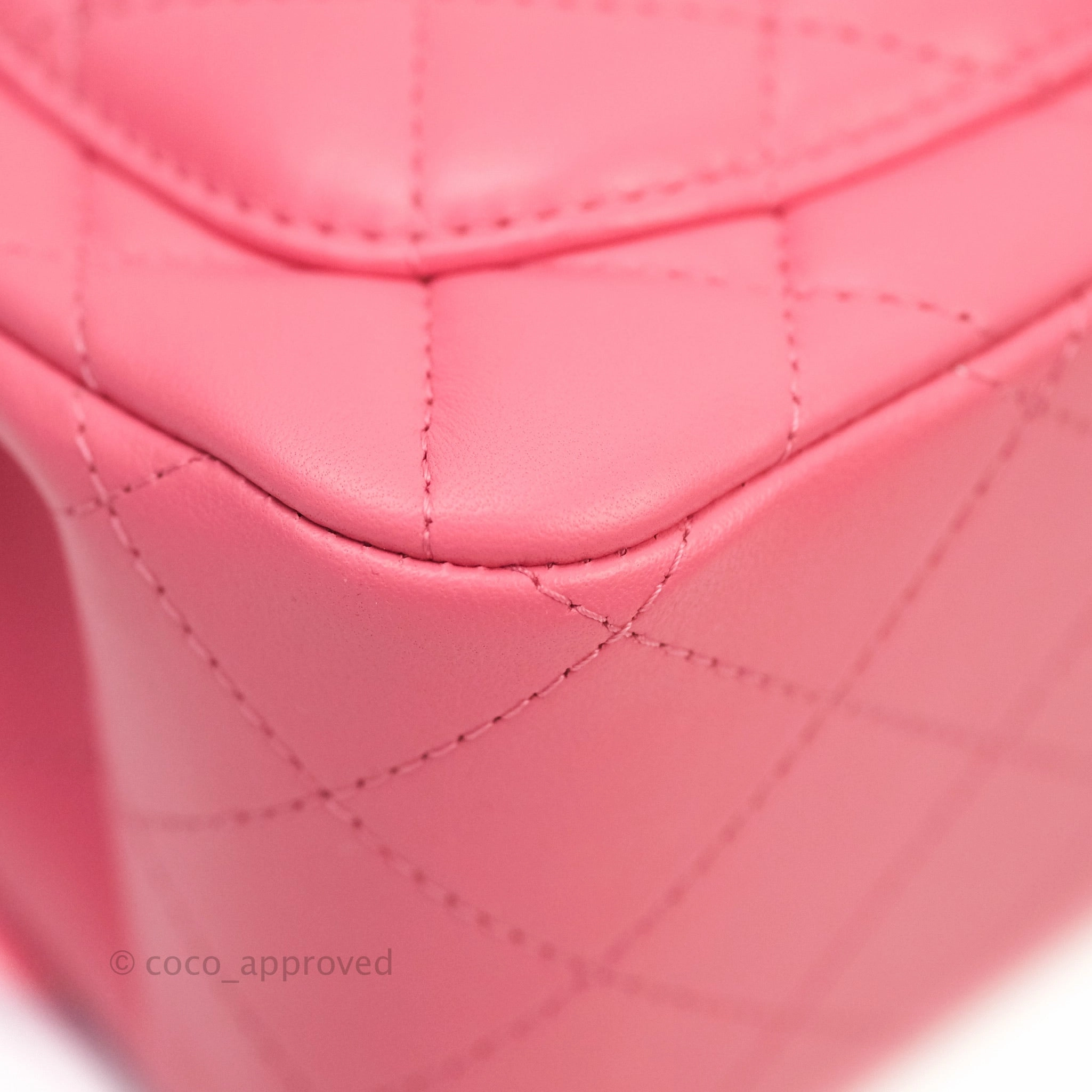 Chanel Mini Square Pink Lambskin Gold Hardware