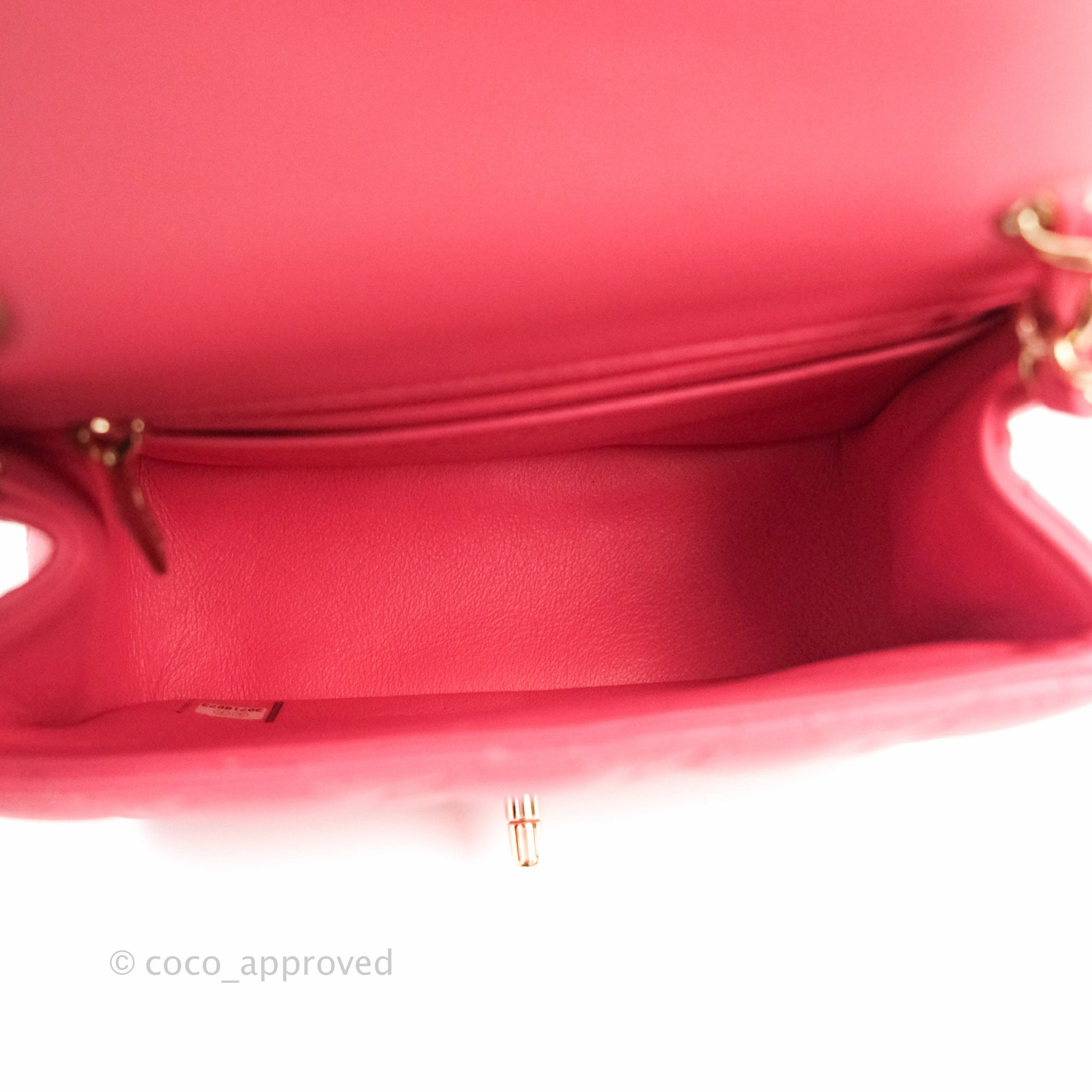 Chanel Mini Square Pink Lambskin Gold Hardware