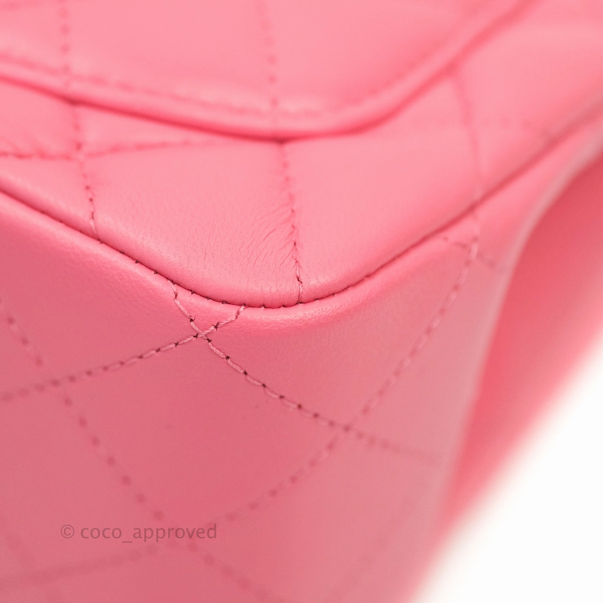 Chanel Mini Square Pink Lambskin Gold Hardware