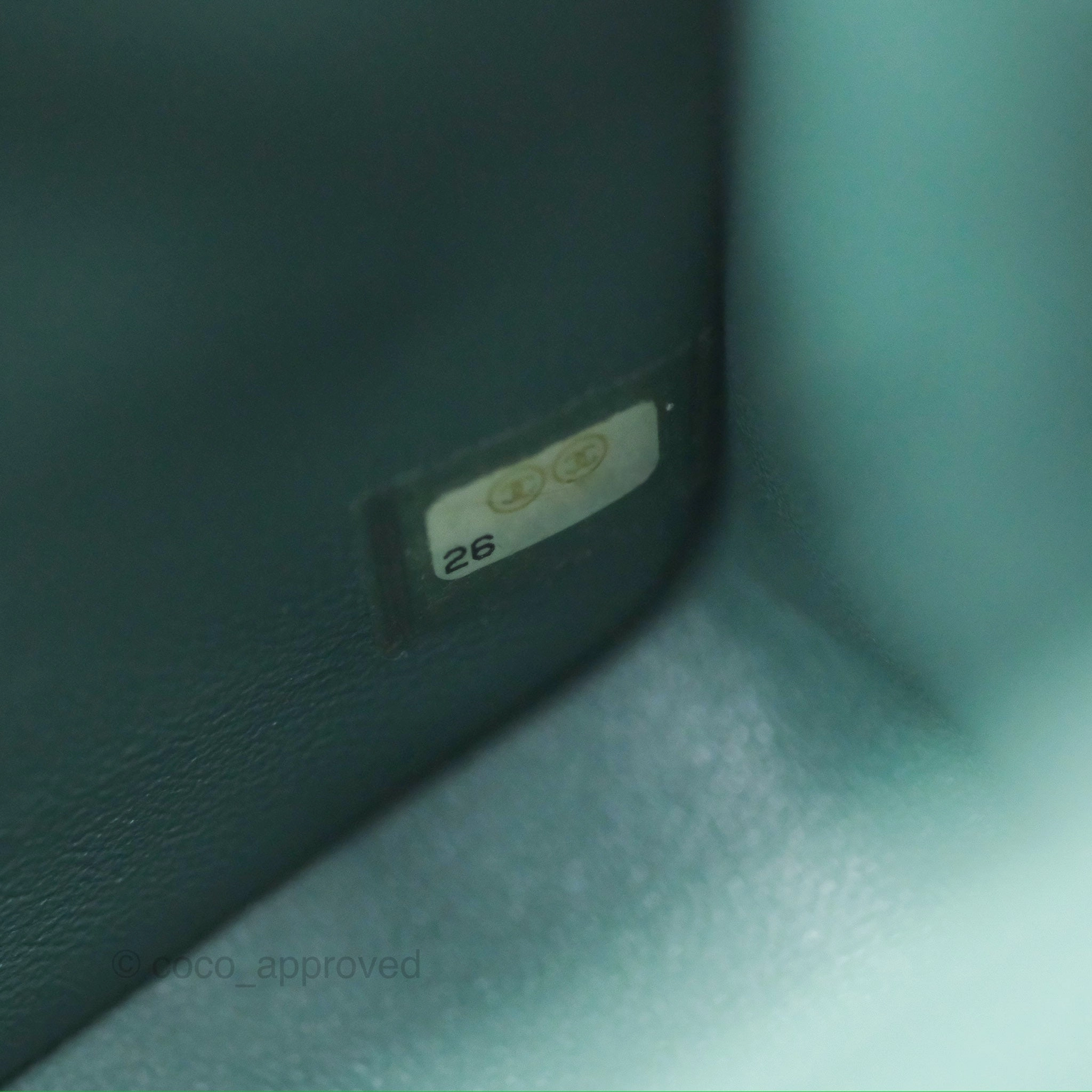 Chanel Mini Square Quilted Green Lambskin Silver Hardware