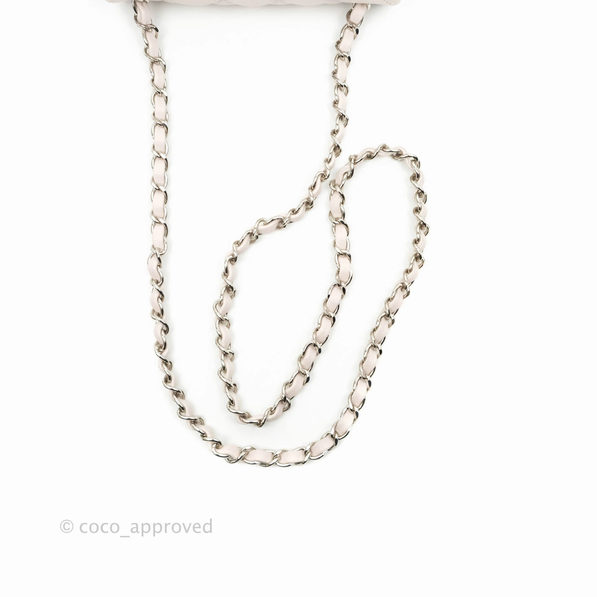 Chanel Mini Square Quilted Pale Lilac Silver Hardware
