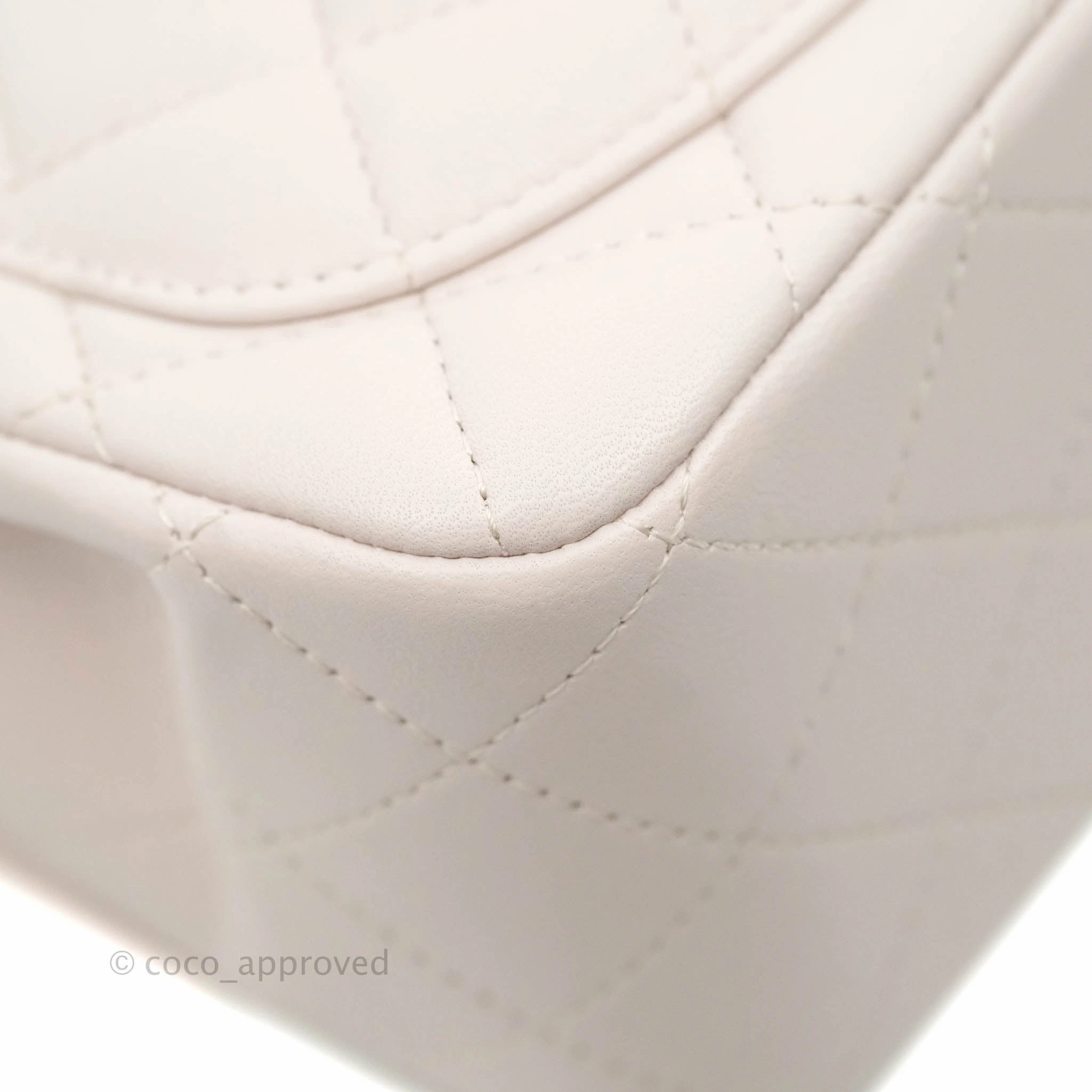 Chanel Mini Square Quilted Pale Lilac Silver Hardware