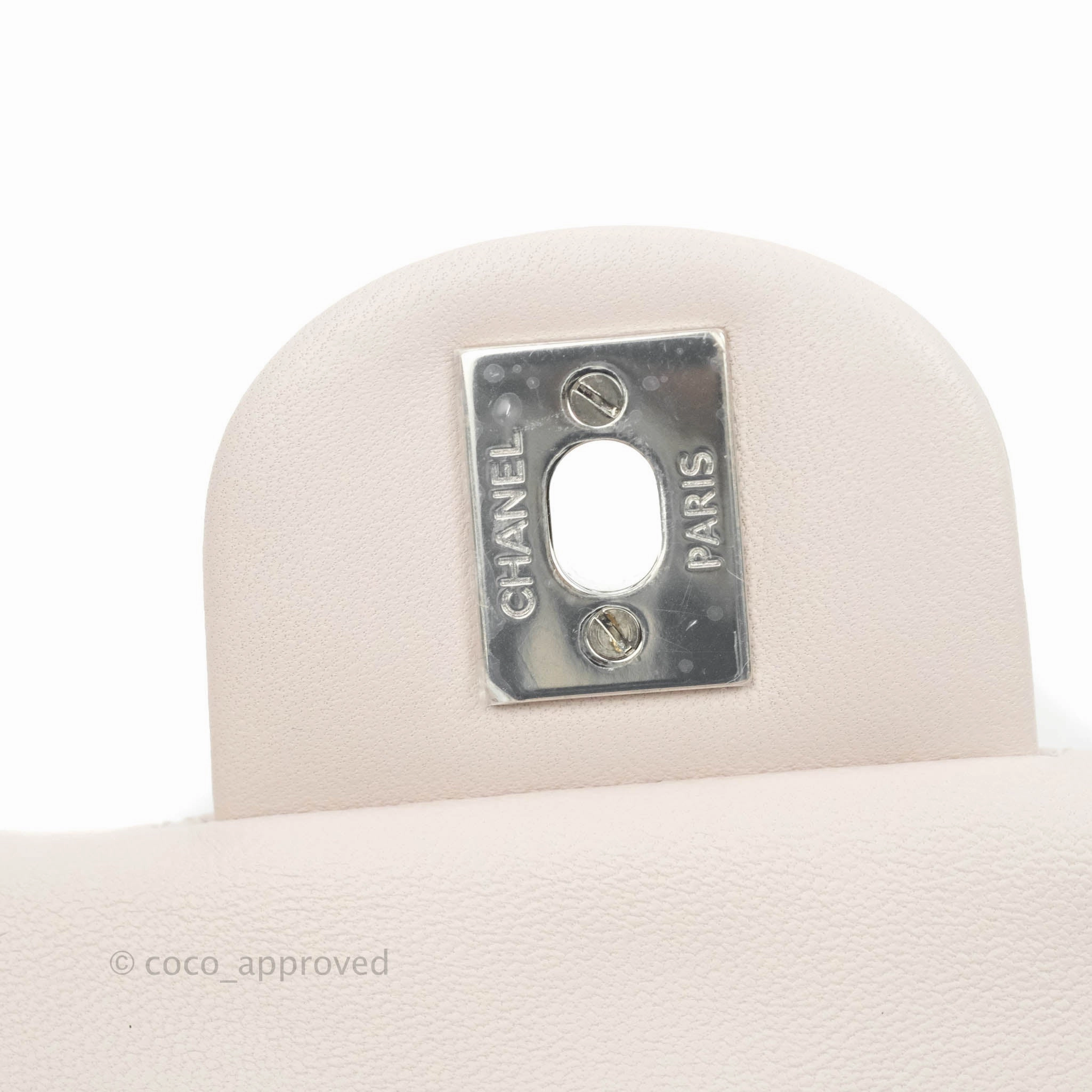 Chanel Mini Square Quilted Pale Lilac Silver Hardware
