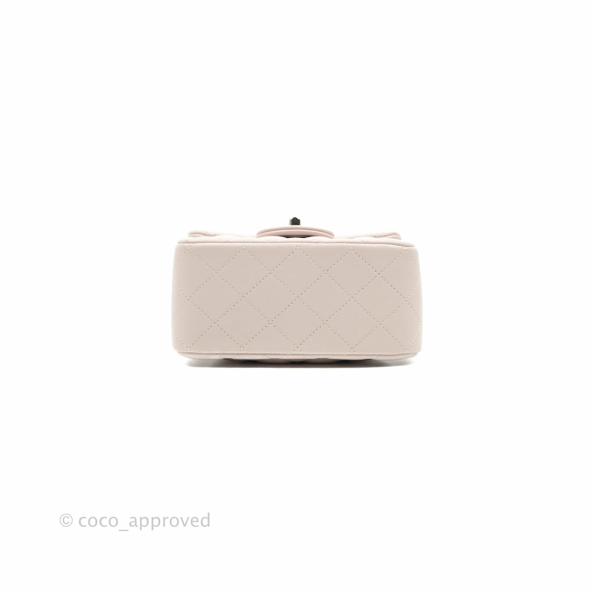 Chanel Mini Square Quilted Pale Lilac Silver Hardware