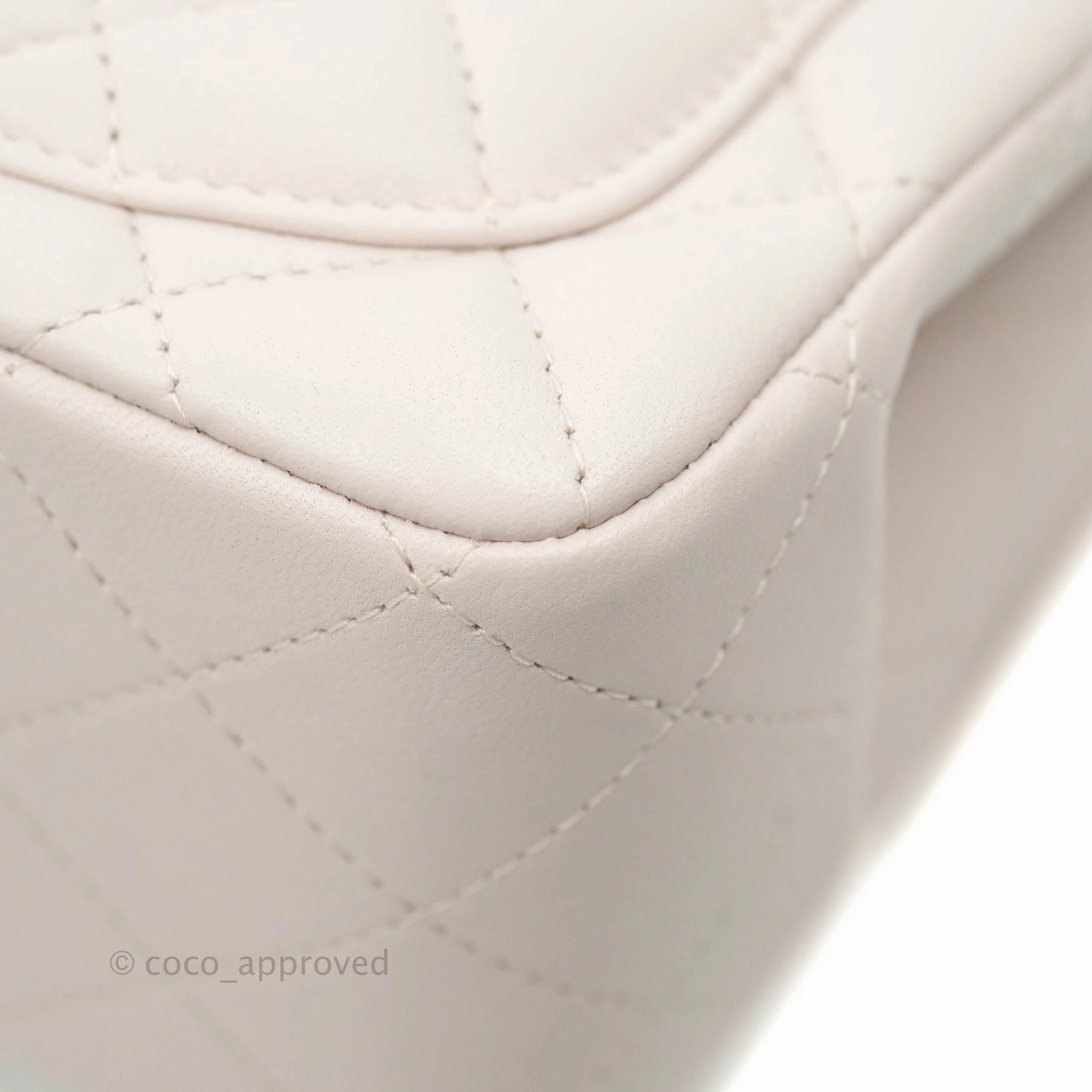 Chanel Mini Square Quilted Pale Lilac Silver Hardware
