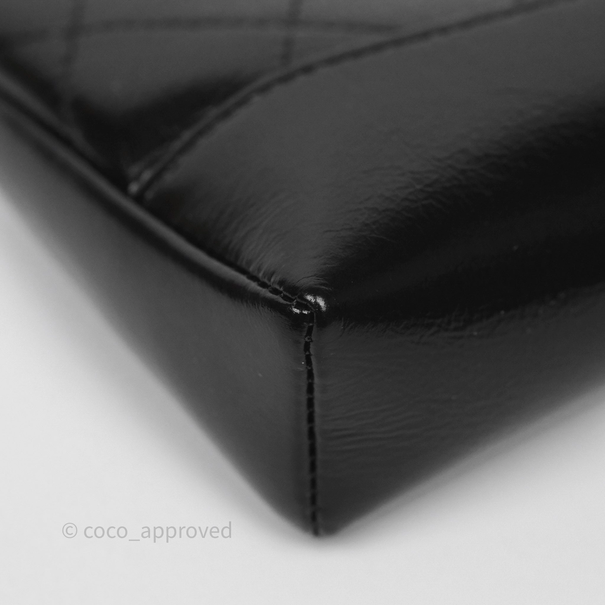 Chanel Nano 31 Black Shiny Calfskin Gold Hardware