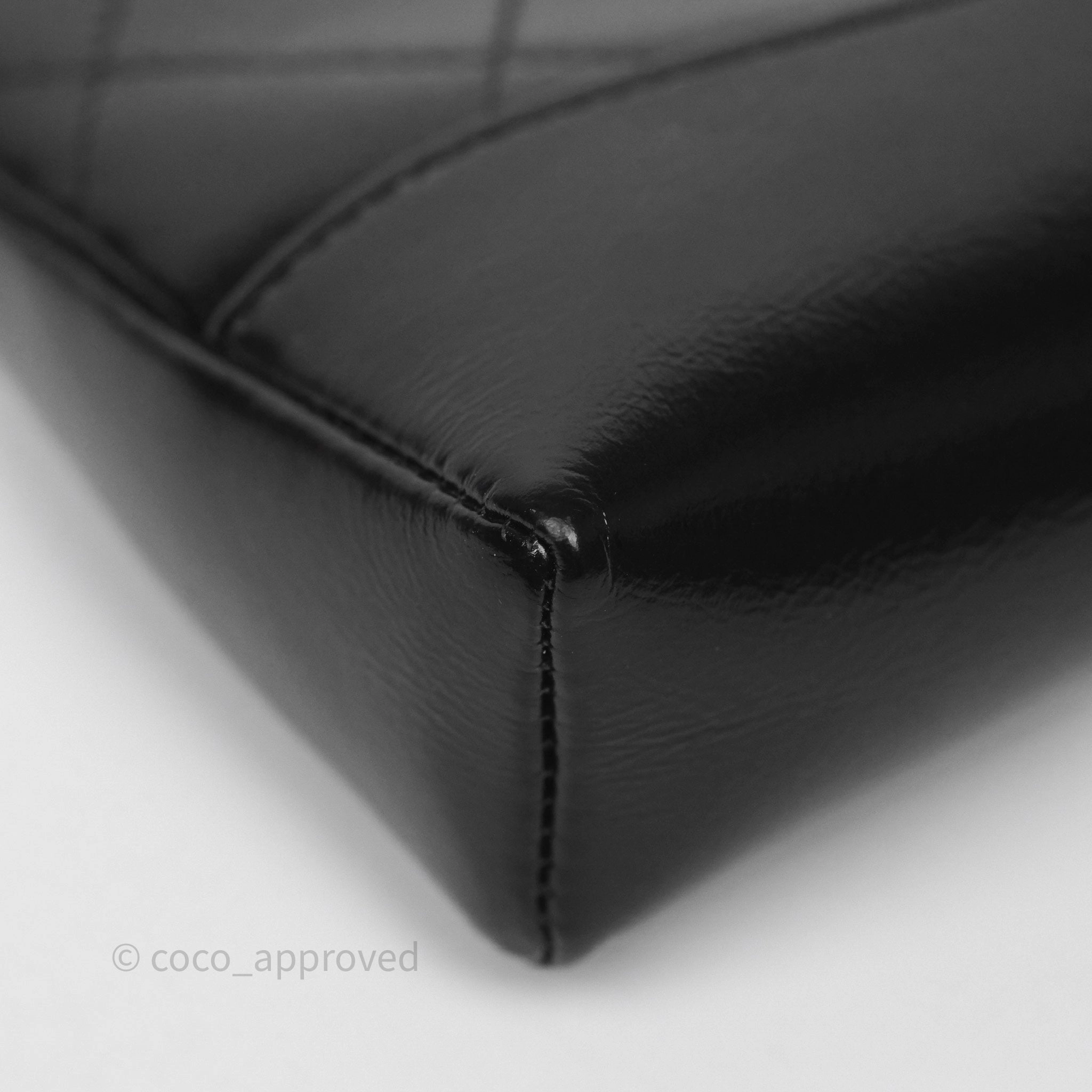 Chanel Nano 31 Black Shiny Calfskin Gold Hardware