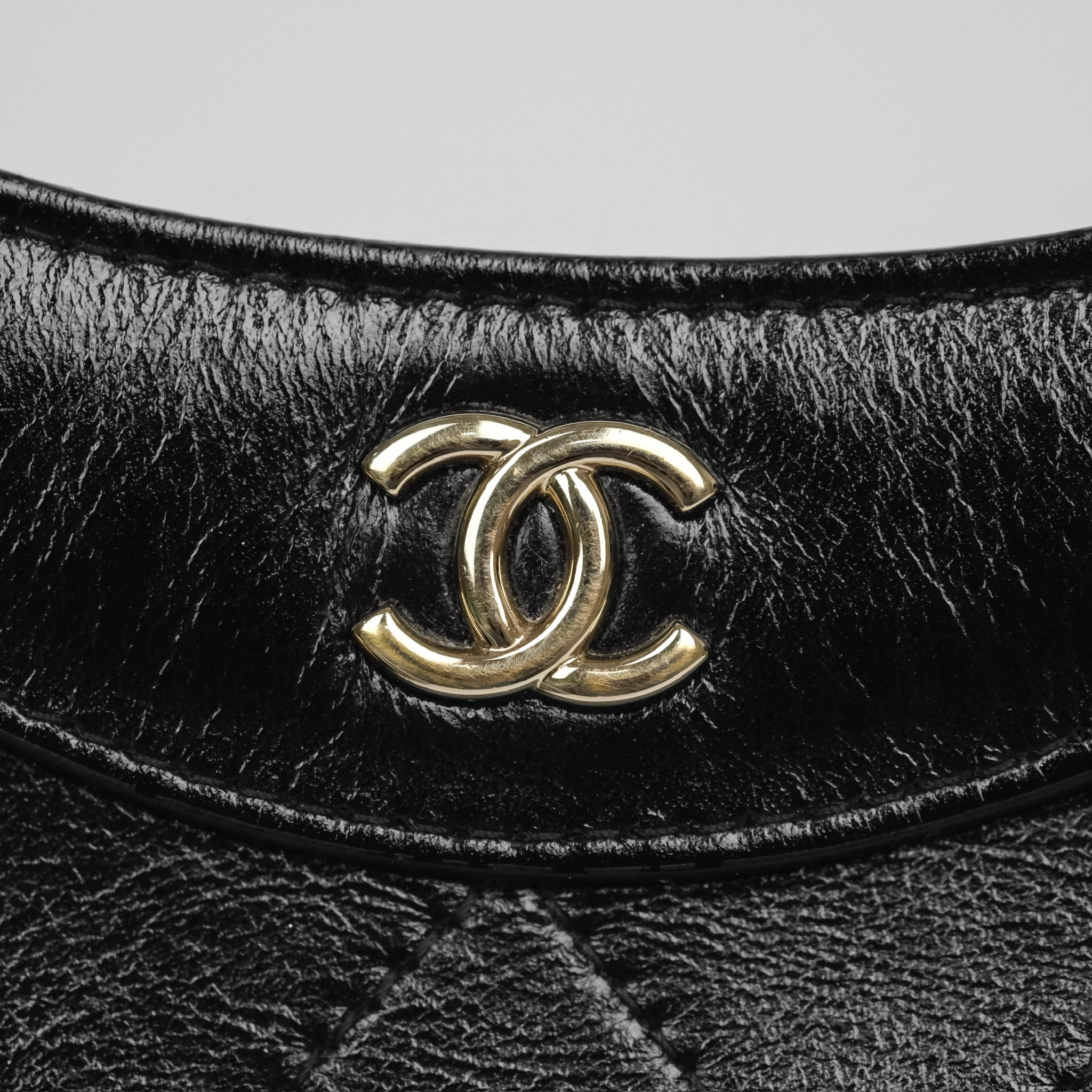 Chanel Nano 31 Black Shiny Calfskin Gold Hardware