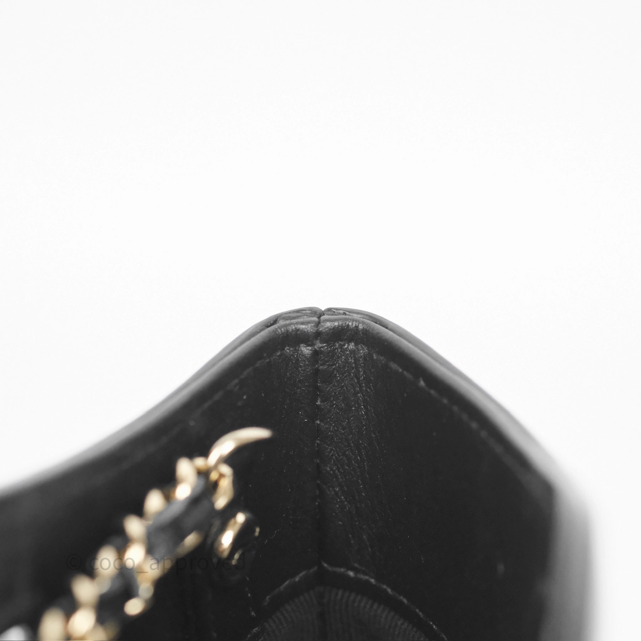 Chanel Nano 31 Black Shiny Calfskin Gold Hardware