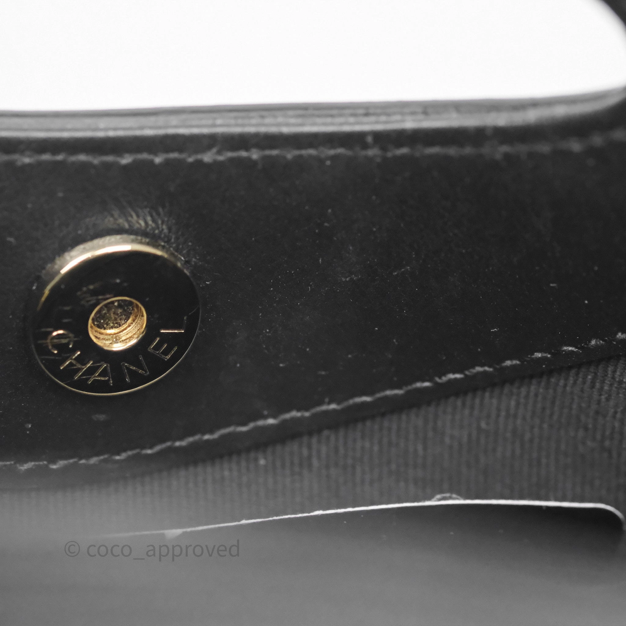Chanel Nano 31 Black Shiny Calfskin Gold Hardware