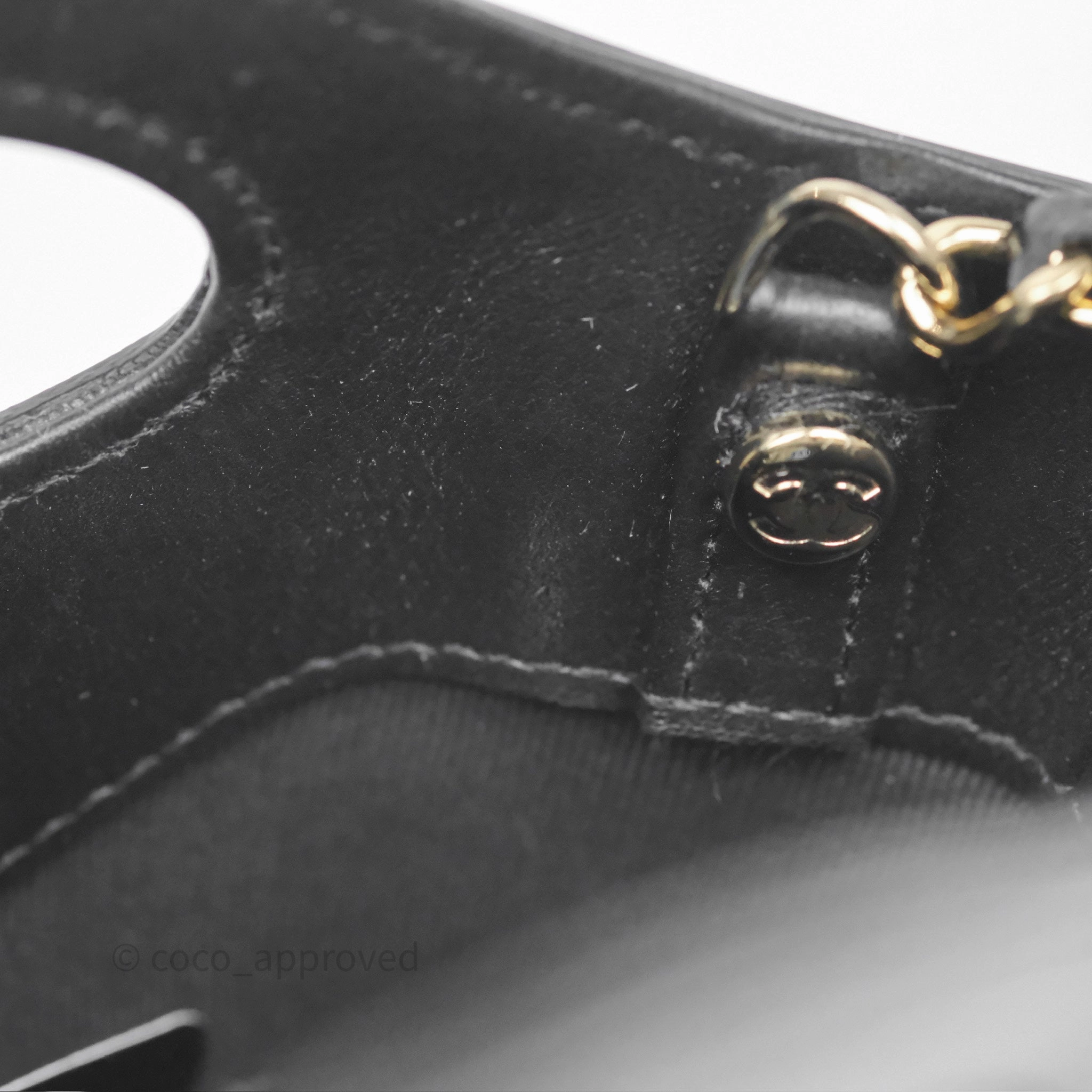 Chanel Nano 31 Black Shiny Calfskin Gold Hardware