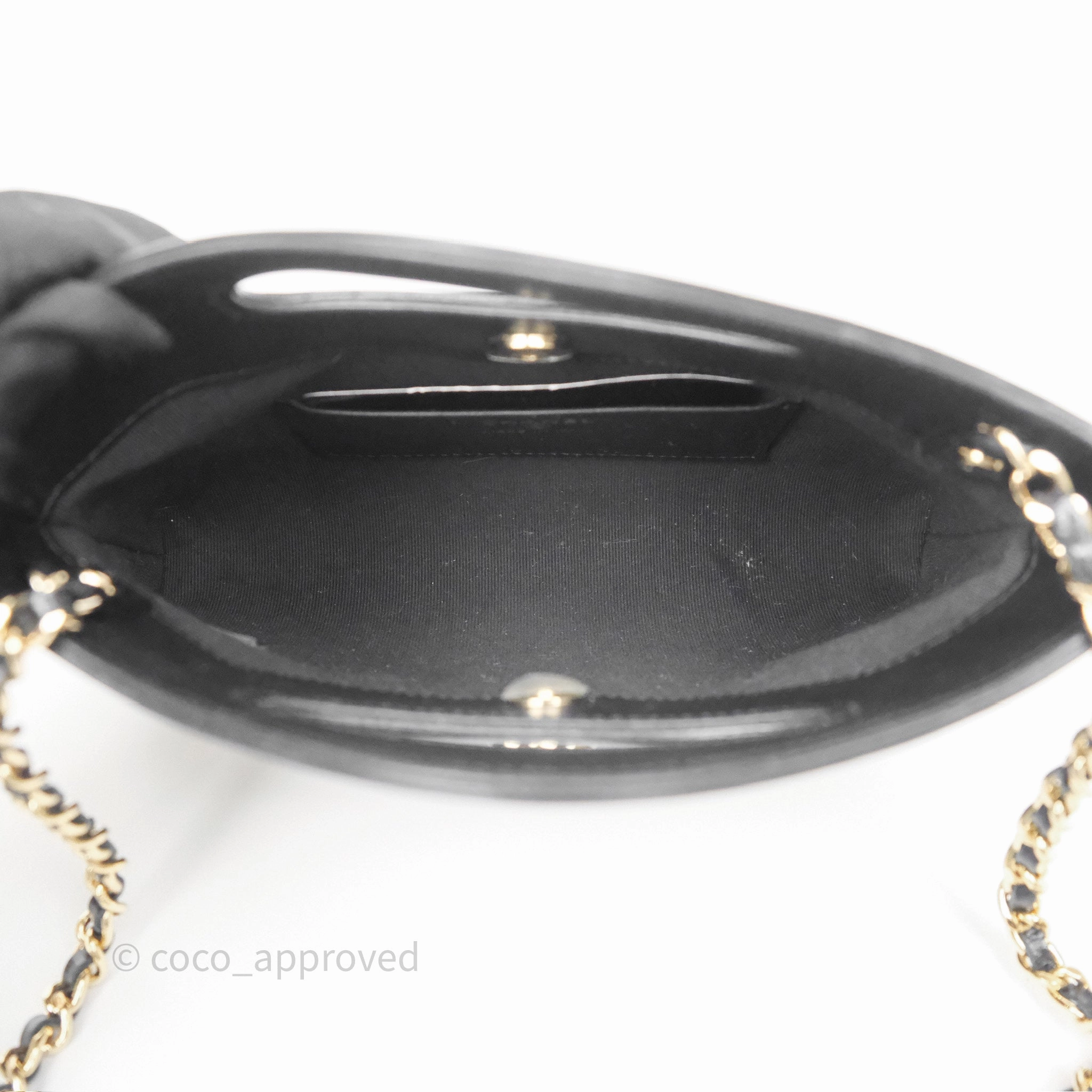 Chanel Nano 31 Black Shiny Calfskin Gold Hardware