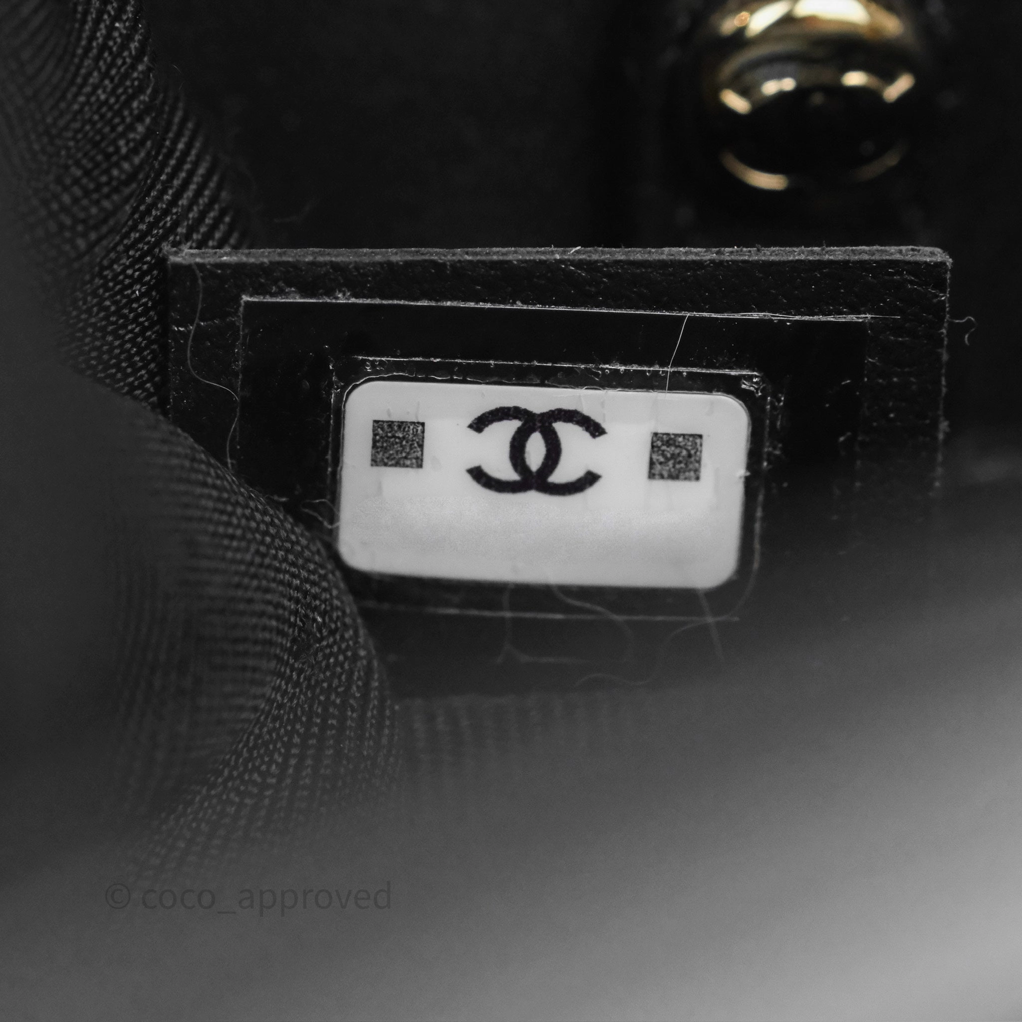 Chanel Nano 31 Black Shiny Calfskin Gold Hardware