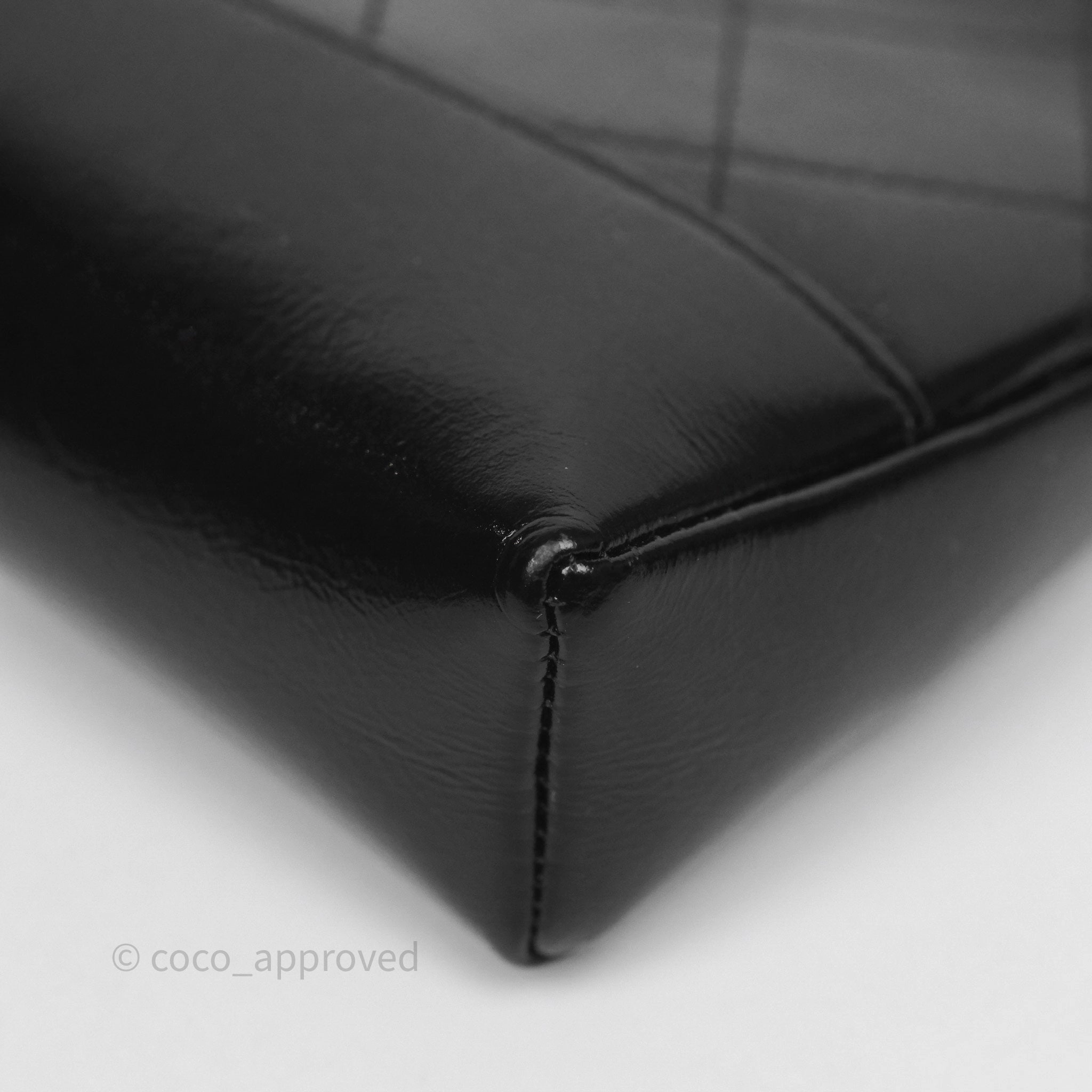 Chanel Nano 31 Black Shiny Calfskin Gold Hardware