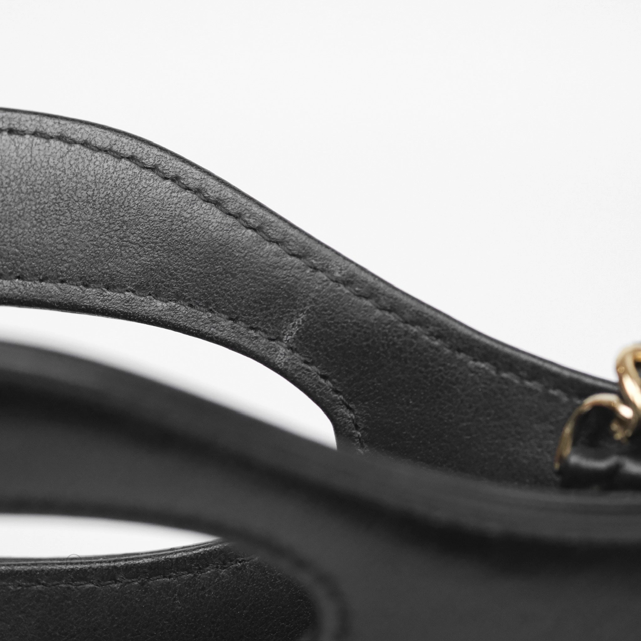 Chanel Nano 31 Black Shiny Calfskin Gold Hardware