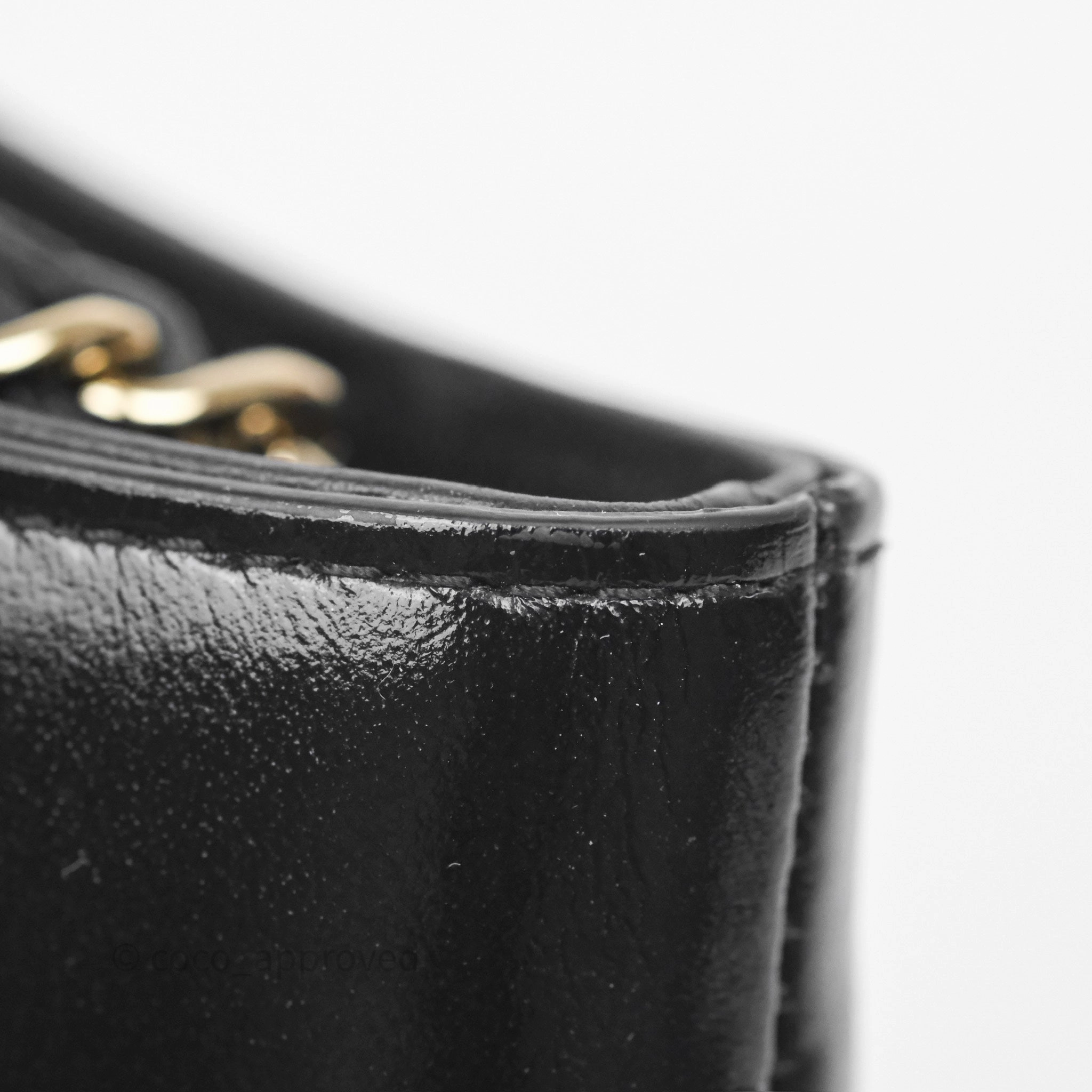 Chanel Nano 31 Black Shiny Calfskin Gold Hardware