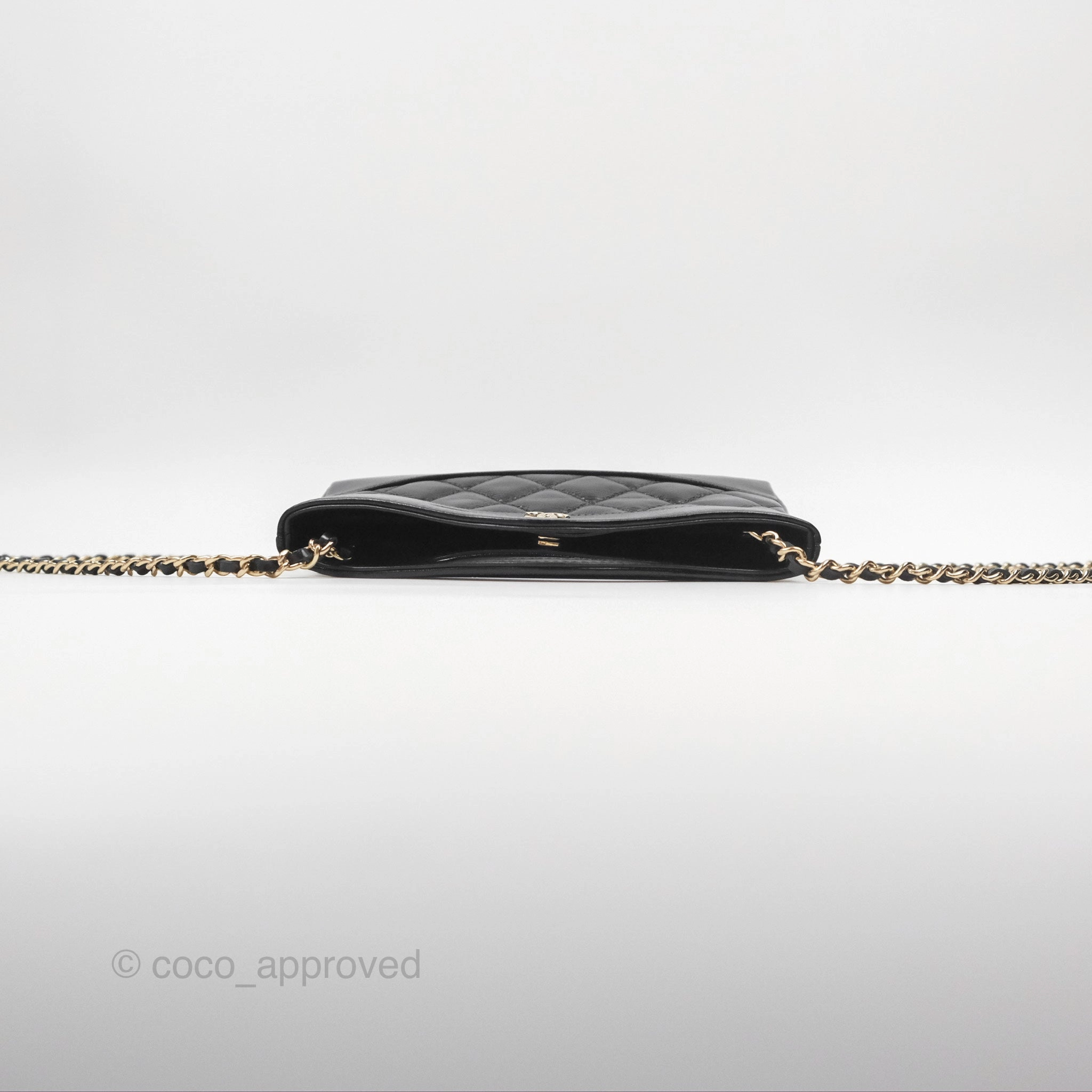 Chanel Nano 31 Black Shiny Lambskin Gold Hardware