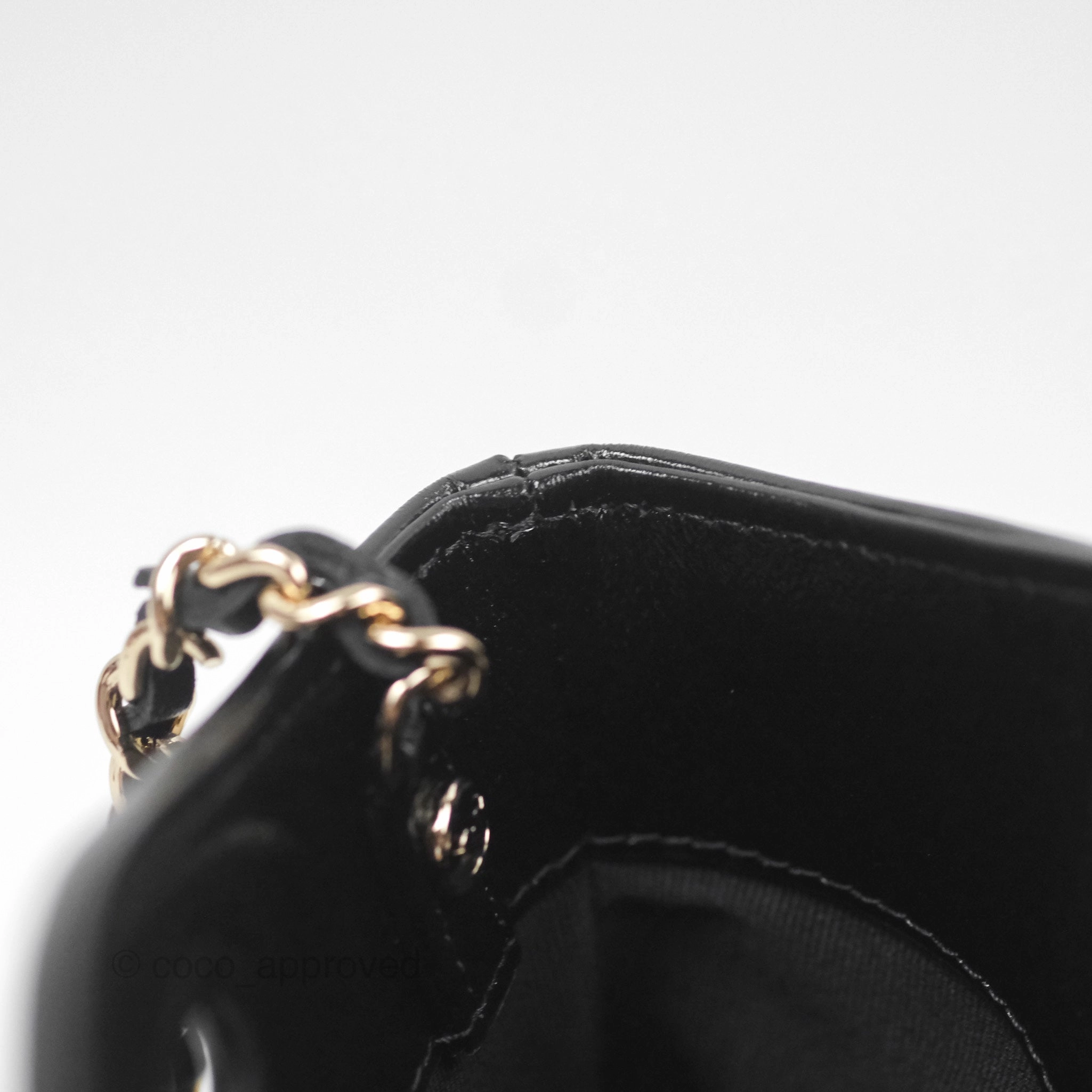 Chanel Nano 31 Black Shiny Lambskin Gold Hardware