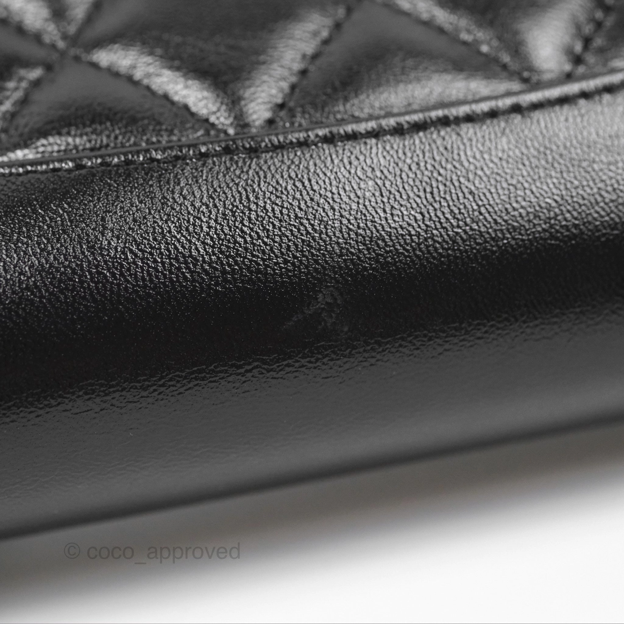 Chanel Nano 31 Black Shiny Lambskin Gold Hardware