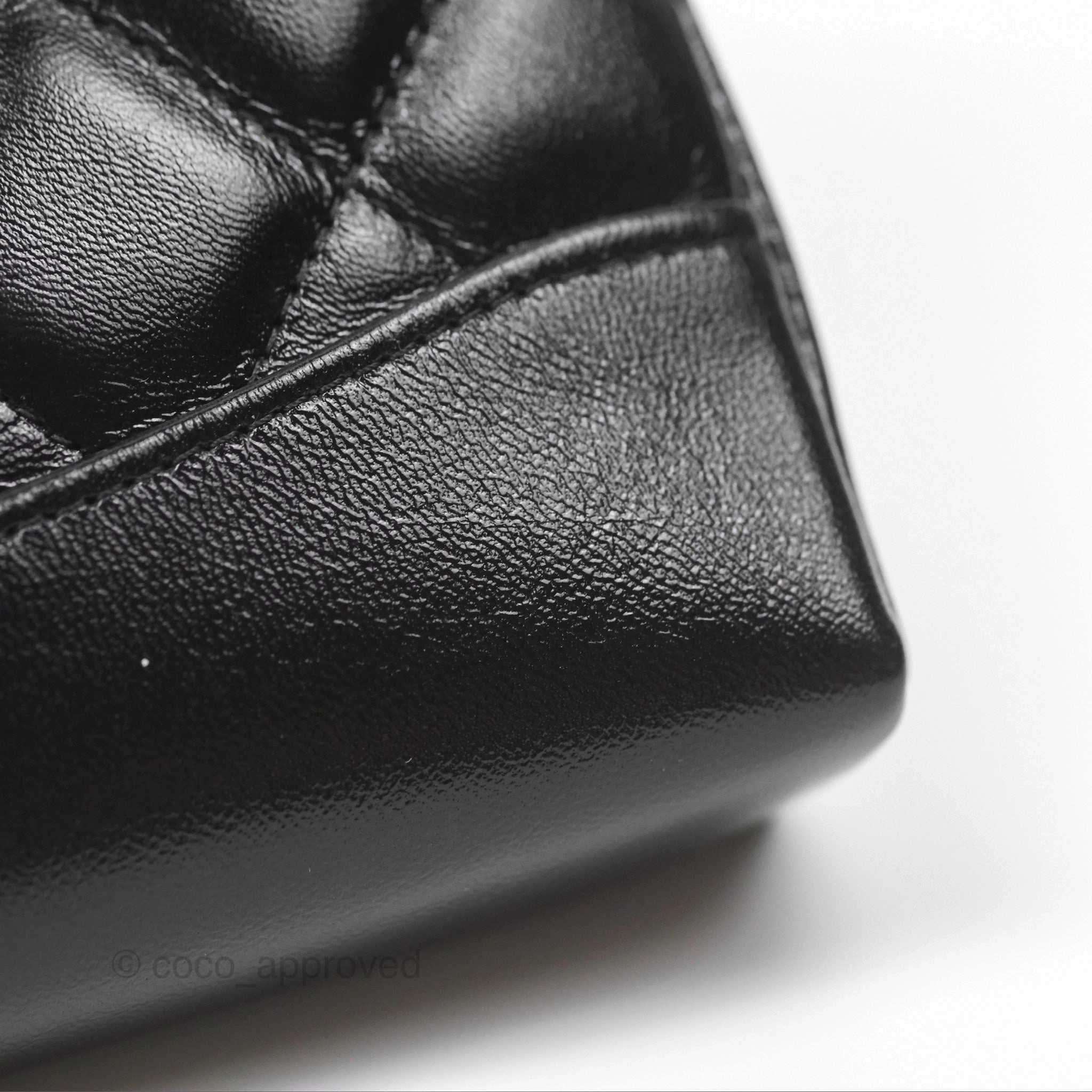 Chanel Nano 31 Black Shiny Lambskin Gold Hardware