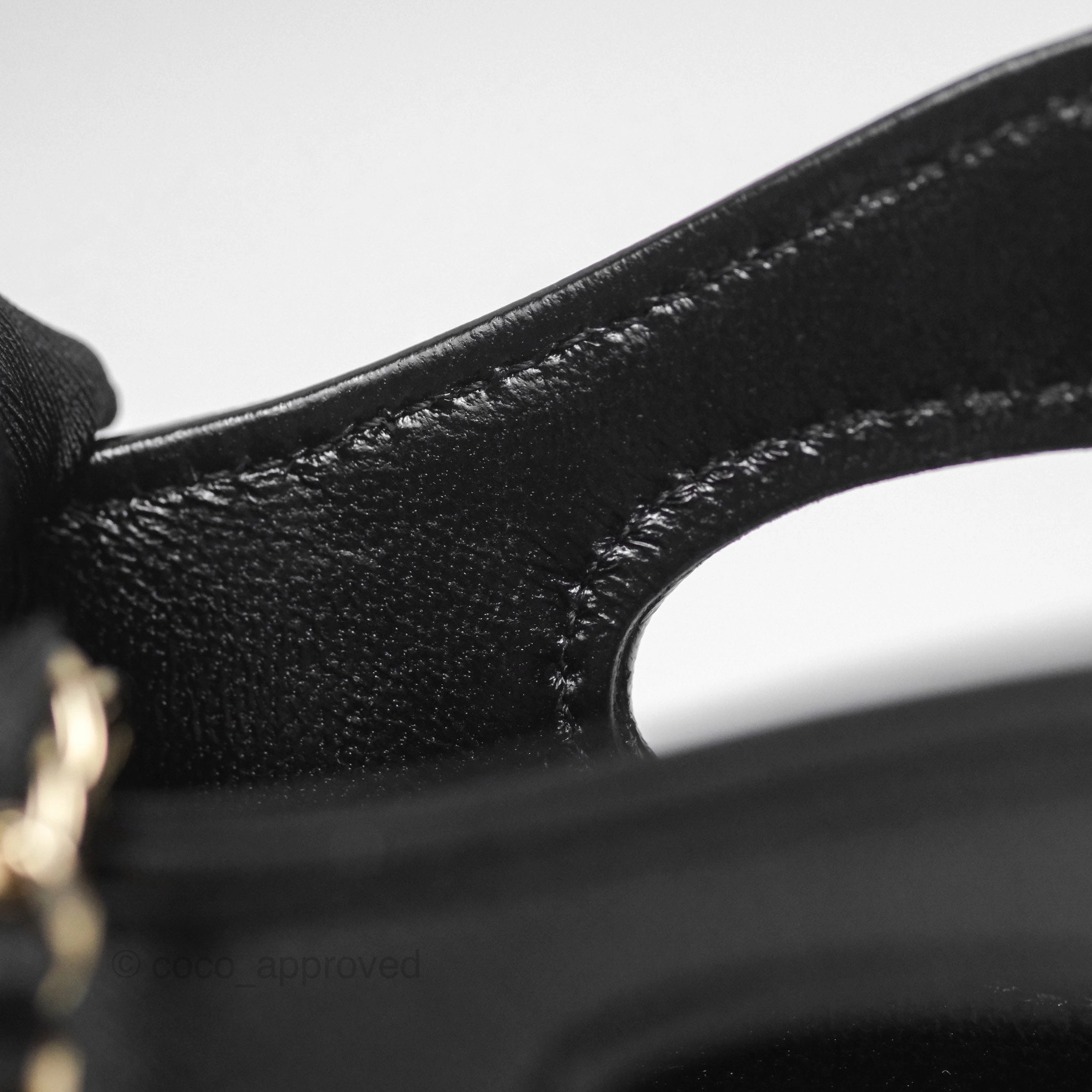 Chanel Nano 31 Black Shiny Lambskin Gold Hardware