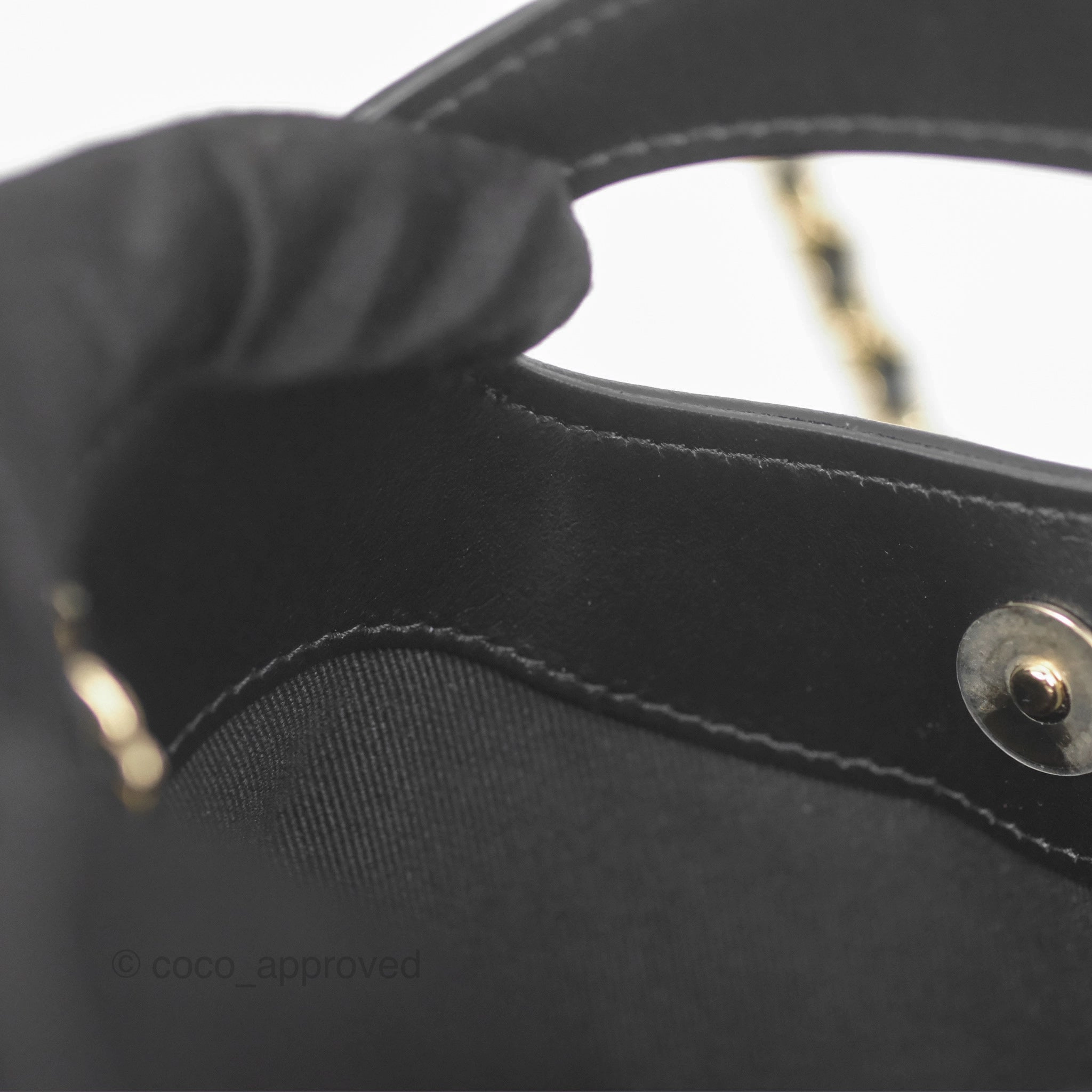 Chanel Nano 31 Black Shiny Lambskin Gold Hardware
